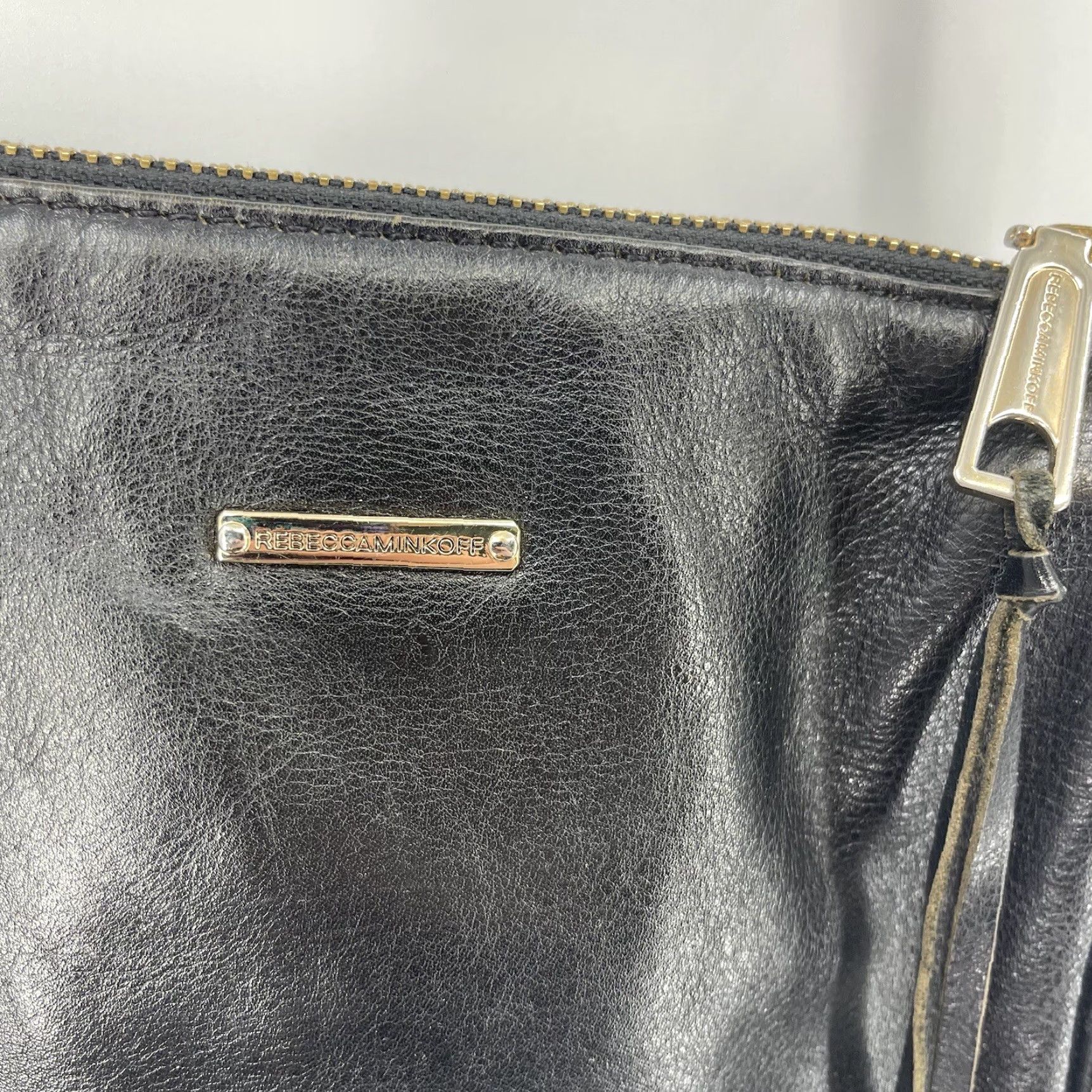 Rebecca Minkoff Rebecca Minkoff Purse 5 Zip Crossbody Studded Black Gold Hardware Wallet? Size ONE SIZE - 3 Thumbnail