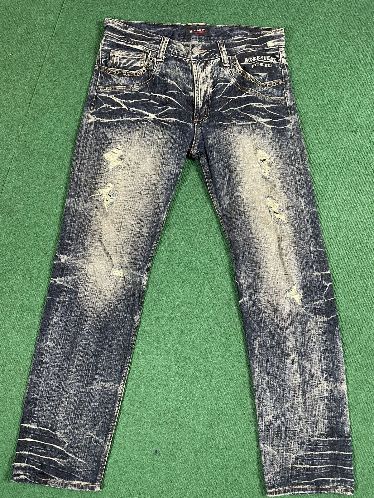 If Six Was Nine Distressed Japanese Jeans Very Nice Size US 33 - 3 Thumbnail