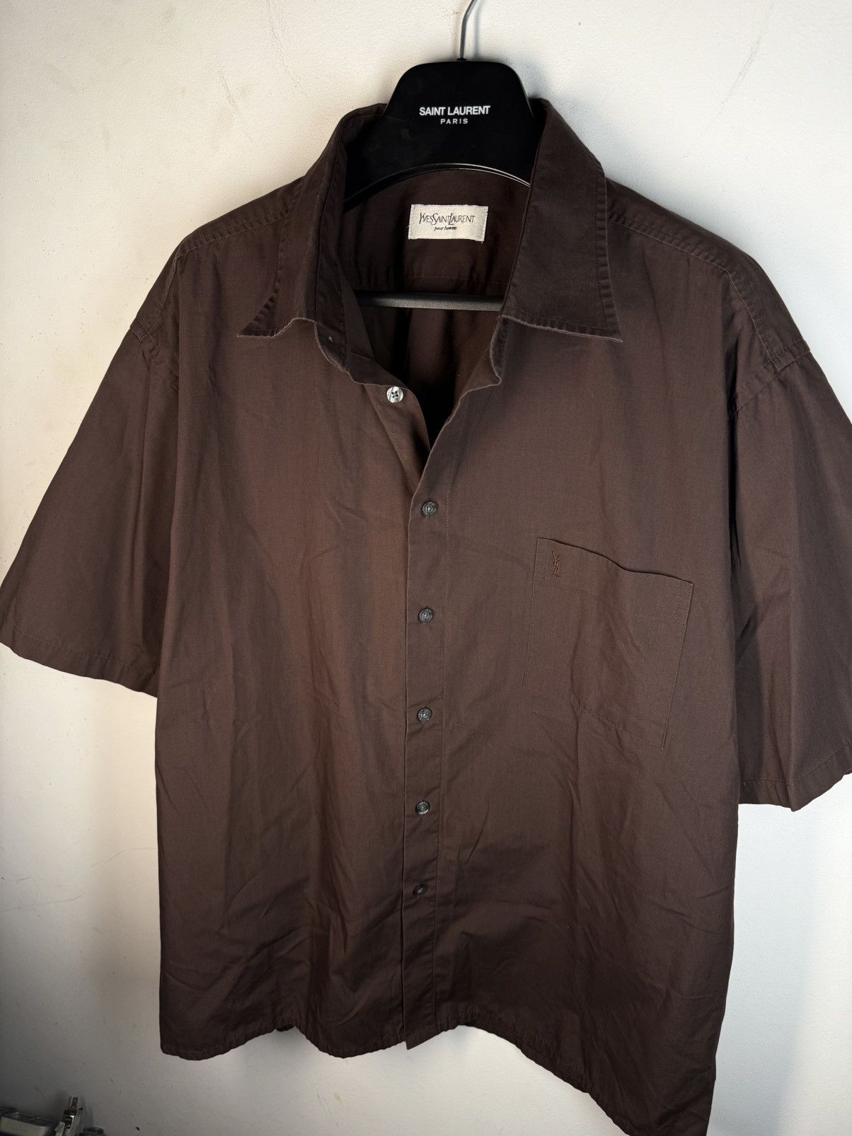 Yves Saint Laurent Brown YSL Shirt Summer Chocolate Size US XXL / EU 58 / 5 - 13 Thumbnail