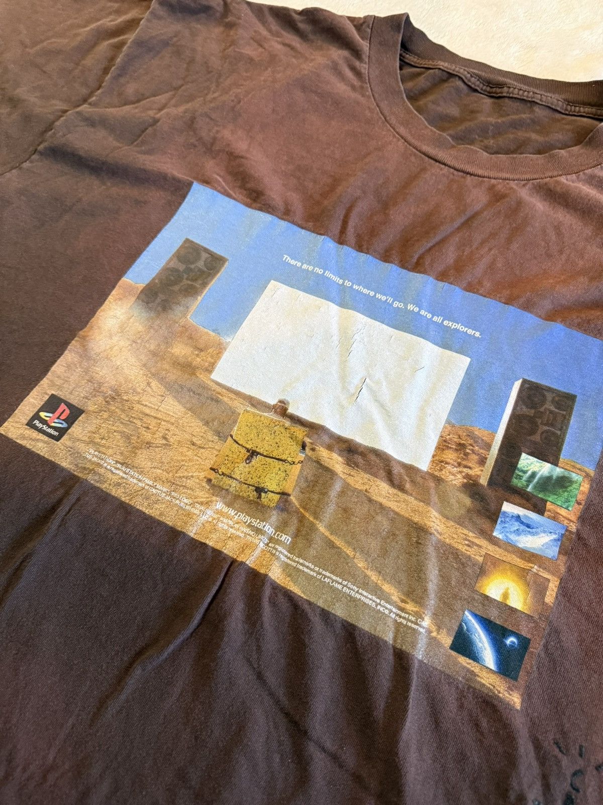 Travis Scott Travis Scott Brown Playstation Tee/2XL Size US XXL / EU 58 / 5 - 2 Thumbnail