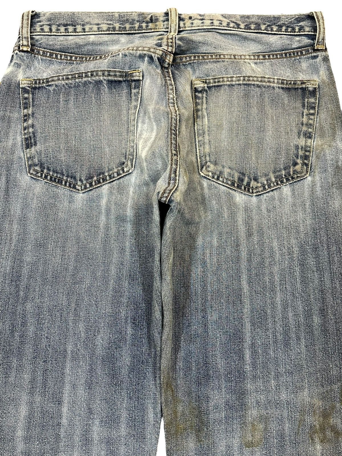 Uniqlo Vintage Japanese Uniqlo Blue Faded Wash Distress Loose Jeans Size US 32 / EU 48 - 5 Thumbnail