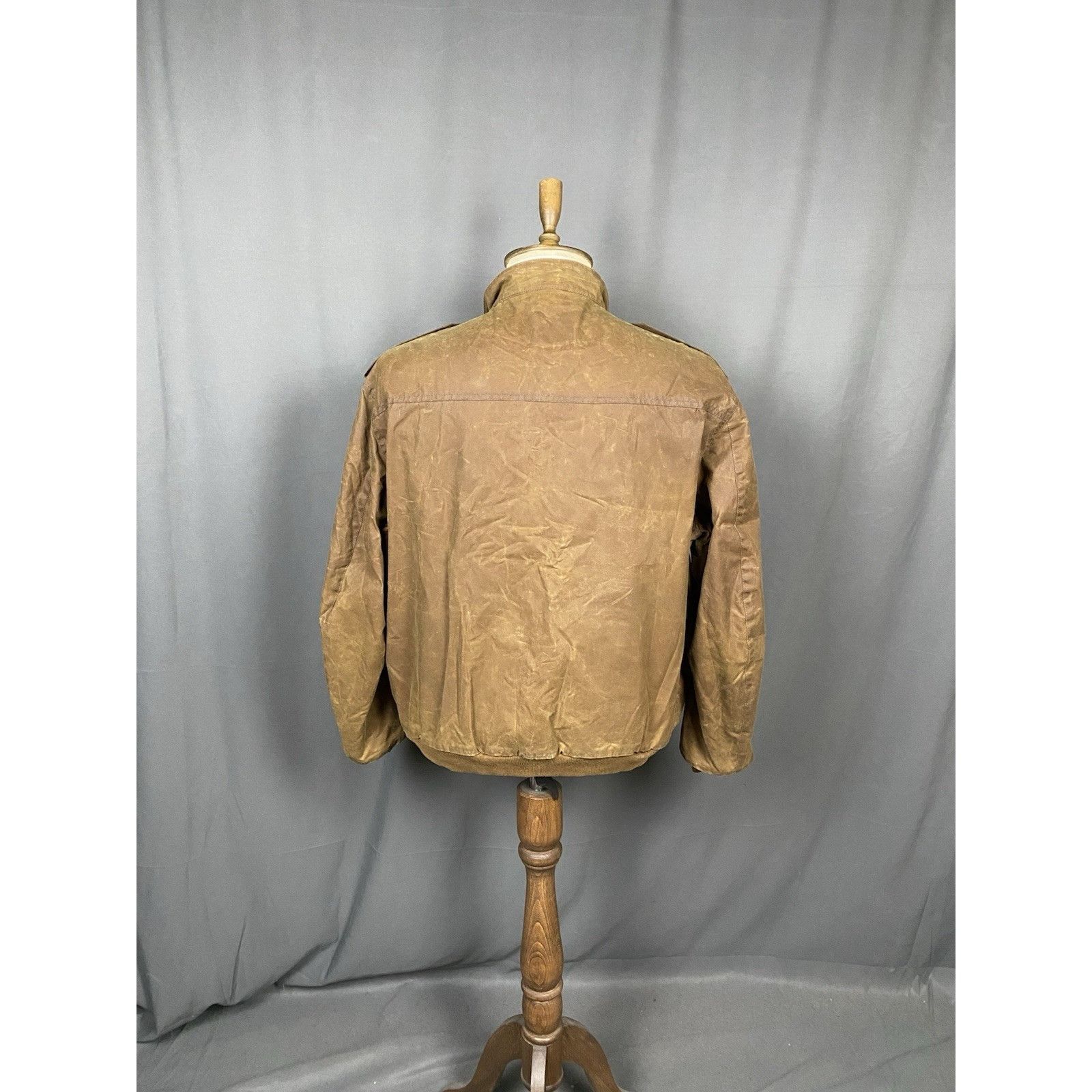 Barbour Babrour Flyer Men's Brown Waxed Bomber Jacket Size XL Size US XL / EU 56 / 4 - 8 Thumbnail