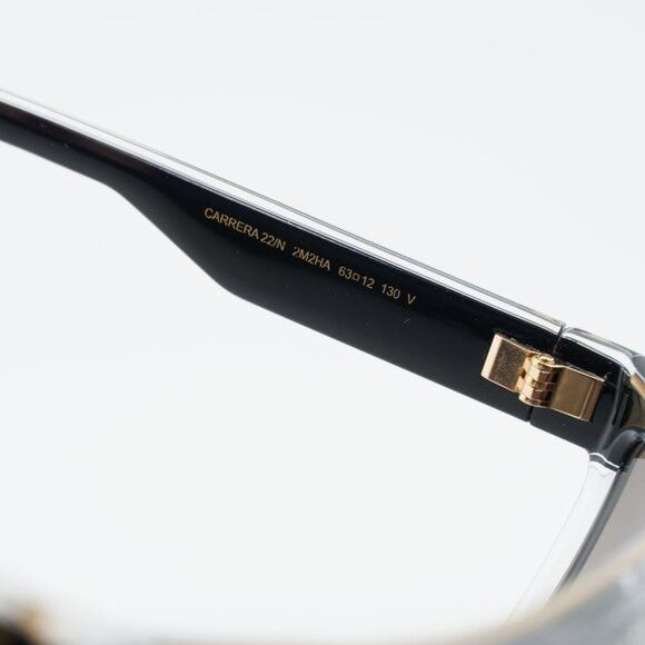 Carrera CARRERA 22/N 02M2 HA Sunglasses Black/Gold Shield Frame Size ONE SIZE - 7 Thumbnail