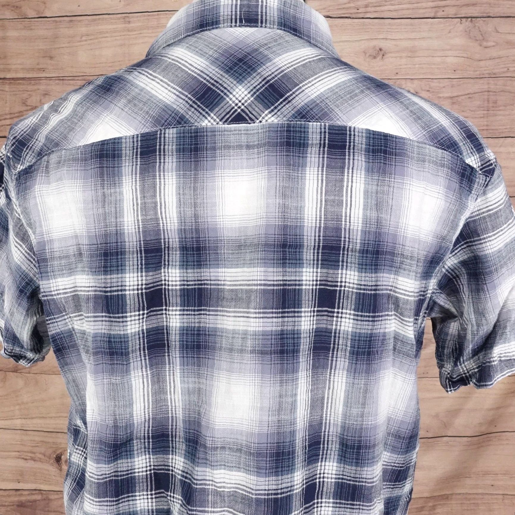Vintage Columbia Shirt Mens Medium Blue Gray Plaid Short Sleeve Button-Up Cotton Outdoor Casual Size US M / EU 48-50 / 2 - 5 Thumbnail
