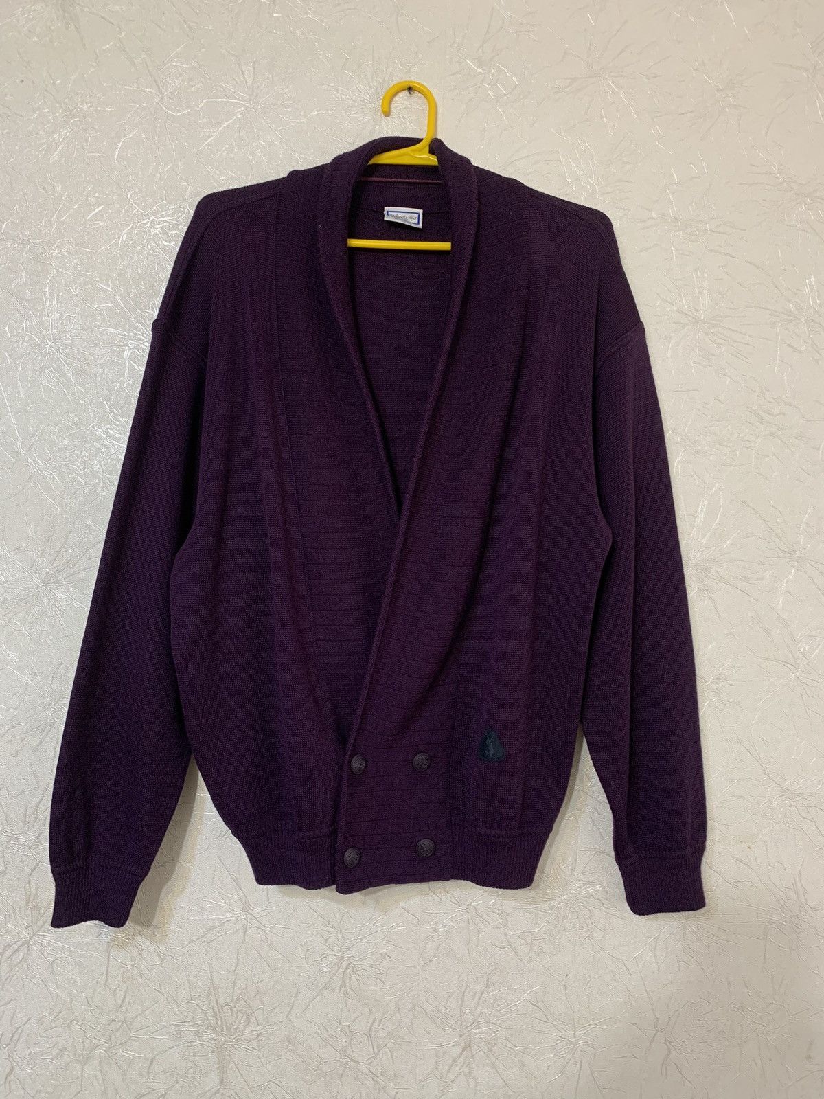 Vintage × Yves Saint Laurent Vintage 80’s Yves Saint Laurent Double Wool Cardigan YSL Size US M / EU 48-50 / 2 - 1 Thumbnail
