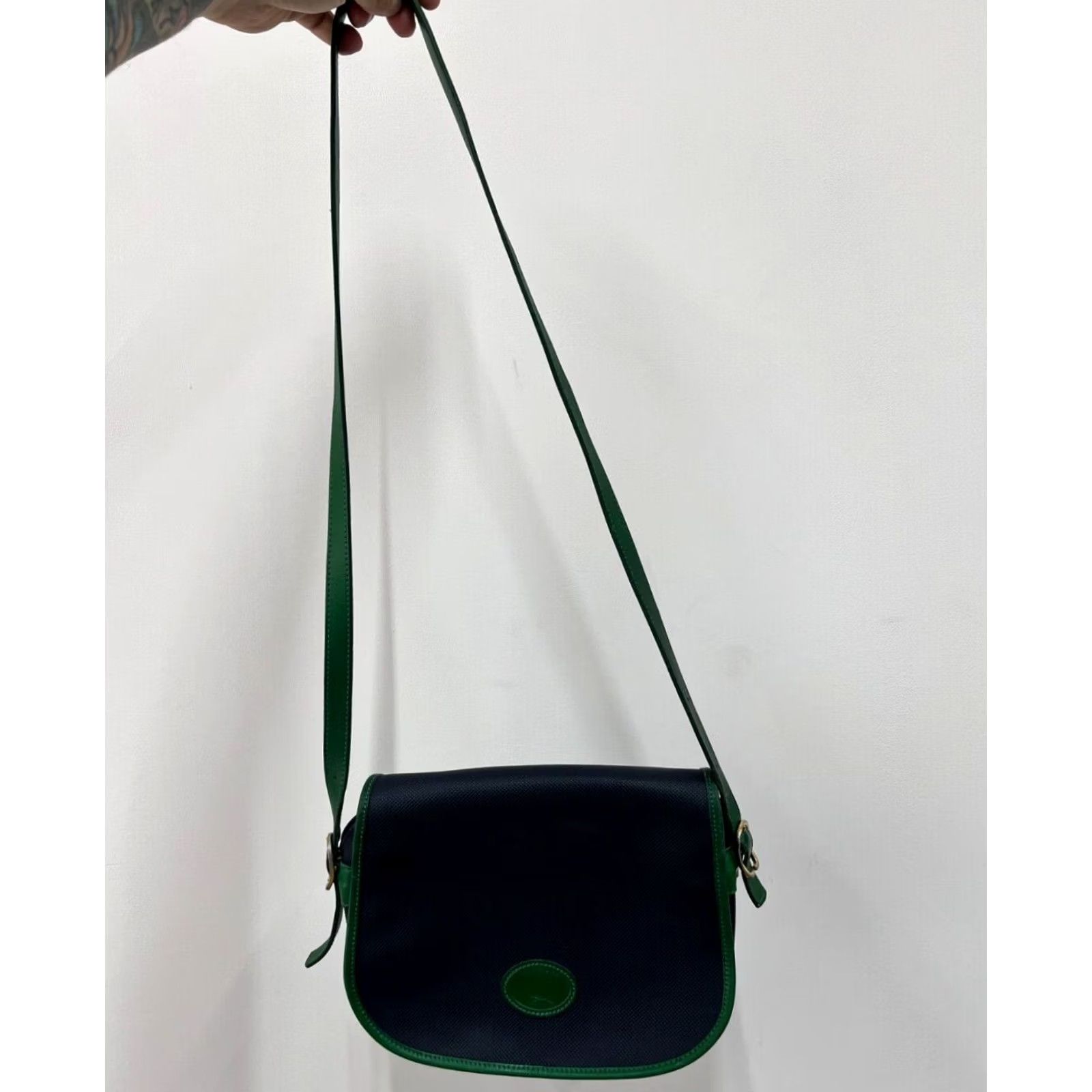 Longchamp VINTAGE Longchamp Crossbody Bag Women’s Shoulder Leather Resina Green Blue Size ONE SIZE - 4 Thumbnail