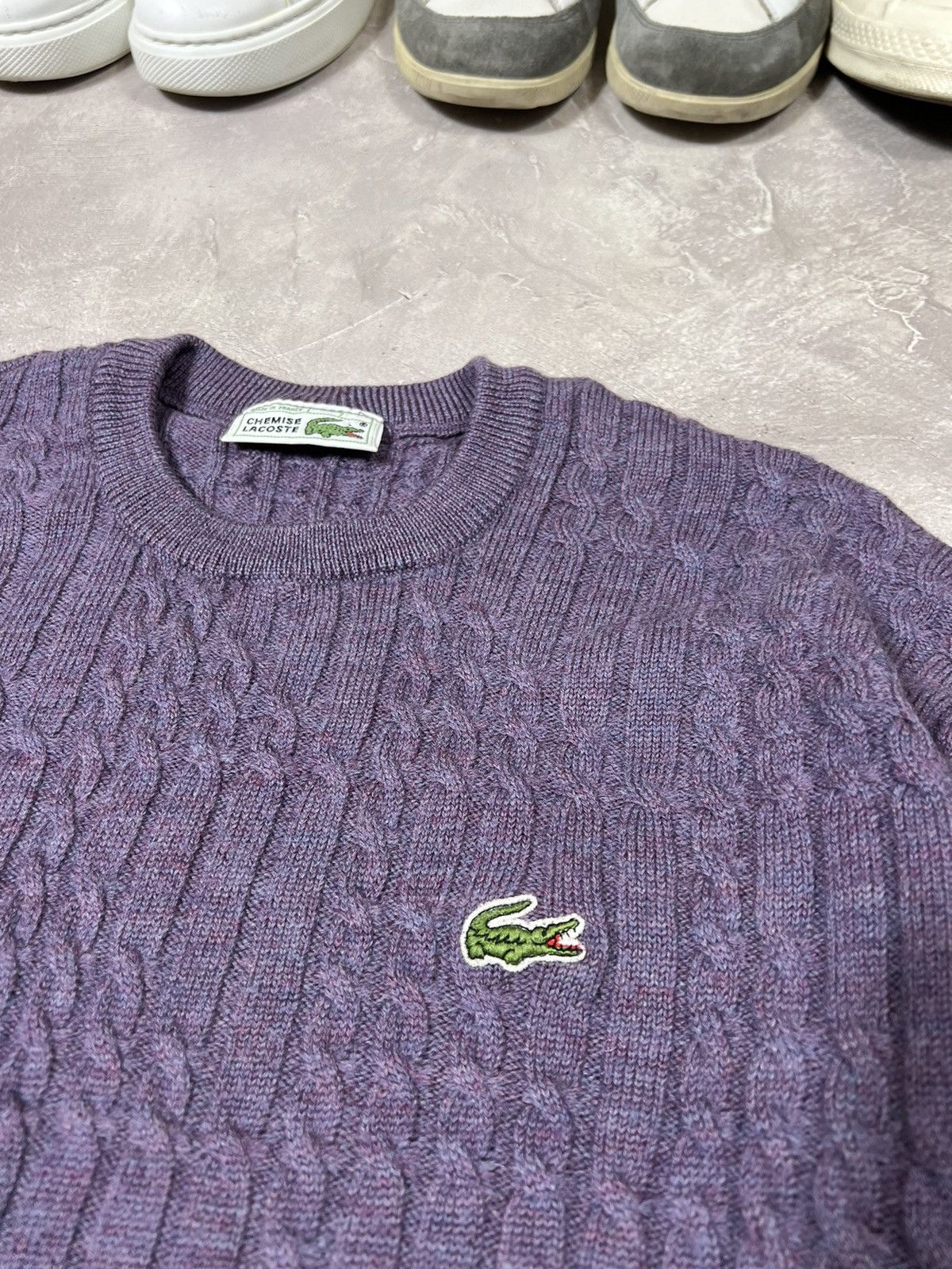 Lacoste Vintage Y2k Lacoste Lana Wool Knit Sweater Size US XL / EU 56 / 4 - 4 Thumbnail