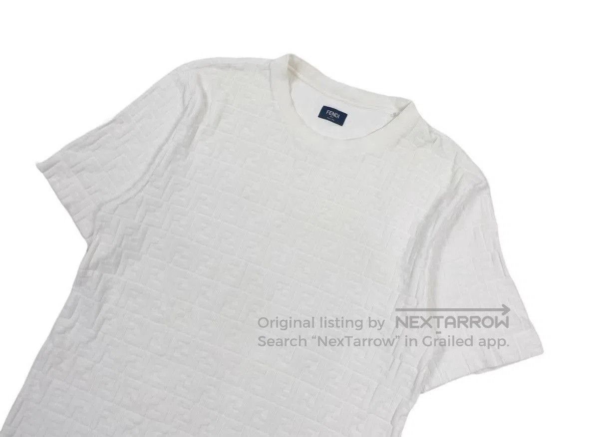 Fendi White Textured Short. Size US L / EU 52-54 / 3 - 3 Thumbnail