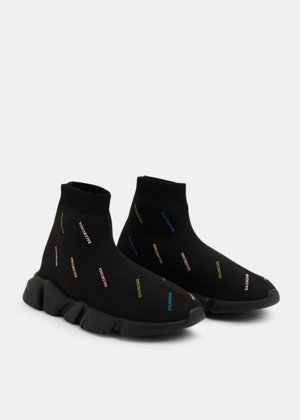 Balenciaga o1mt1gz1224 KIDS - Speed Allover Logo Recycled Sneakers Size US 5 / EU 37 - 4 Thumbnail