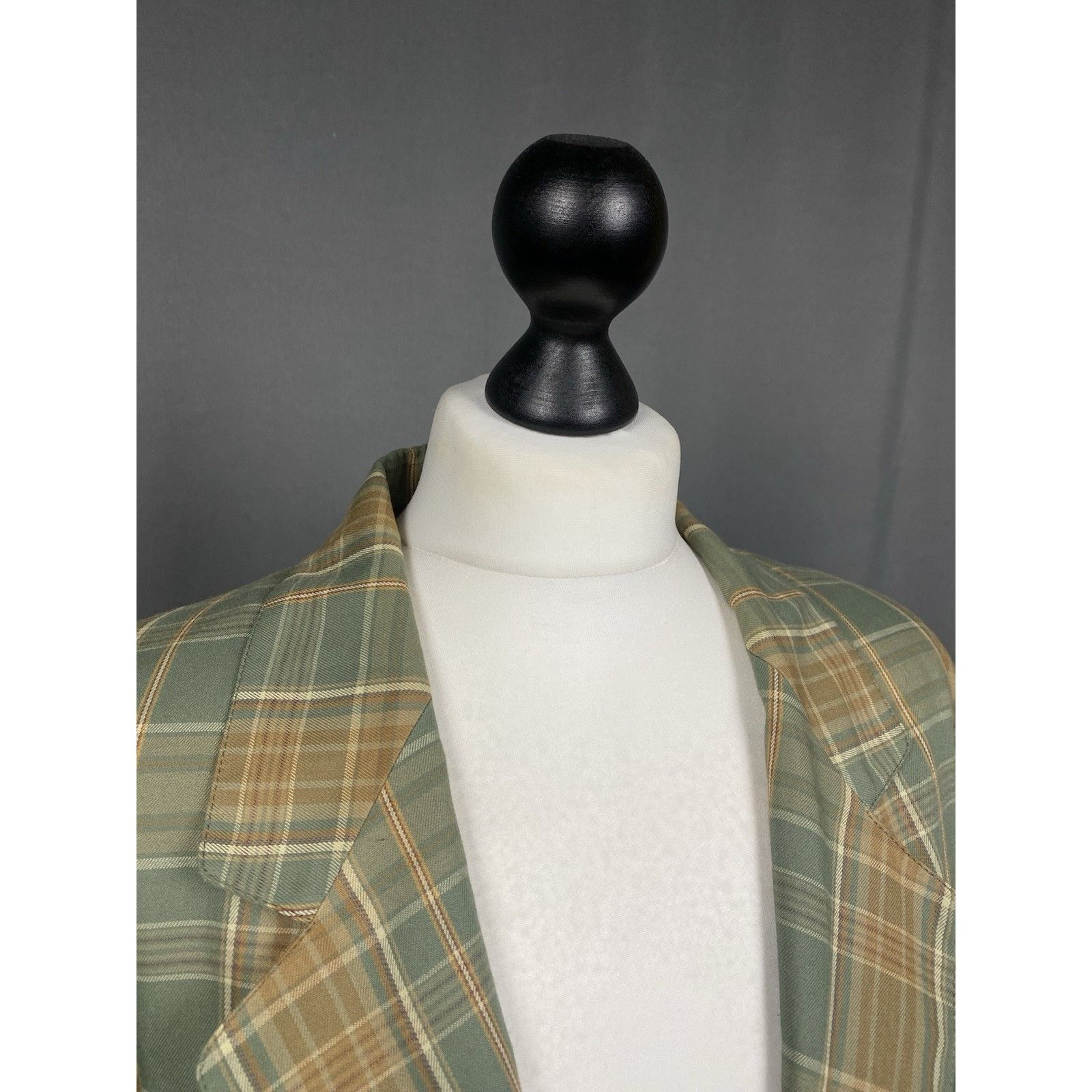 Burberry Burberry Vintage Old Money Women's Green Checked Blazer Jack Size L / US 10 / IT 46 - 6 Thumbnail