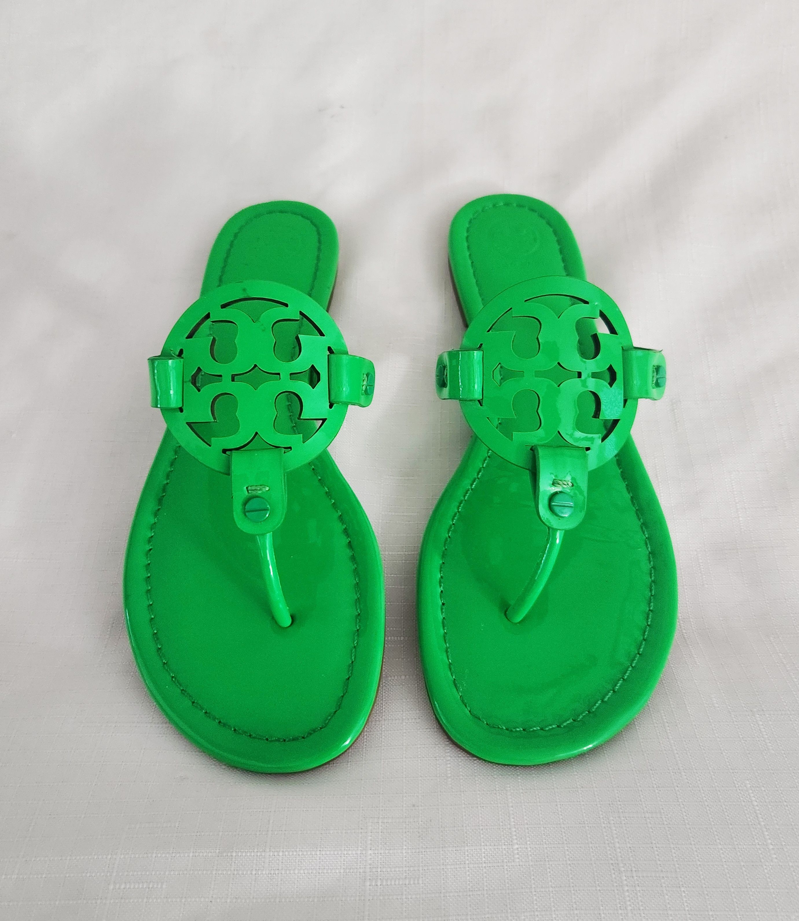 Designer × Tory Burch Tory Burch Miller Sandals Rare Fluo green Patent leather 8.5 Size US 8.5 / IT 38.5 - 7 Thumbnail