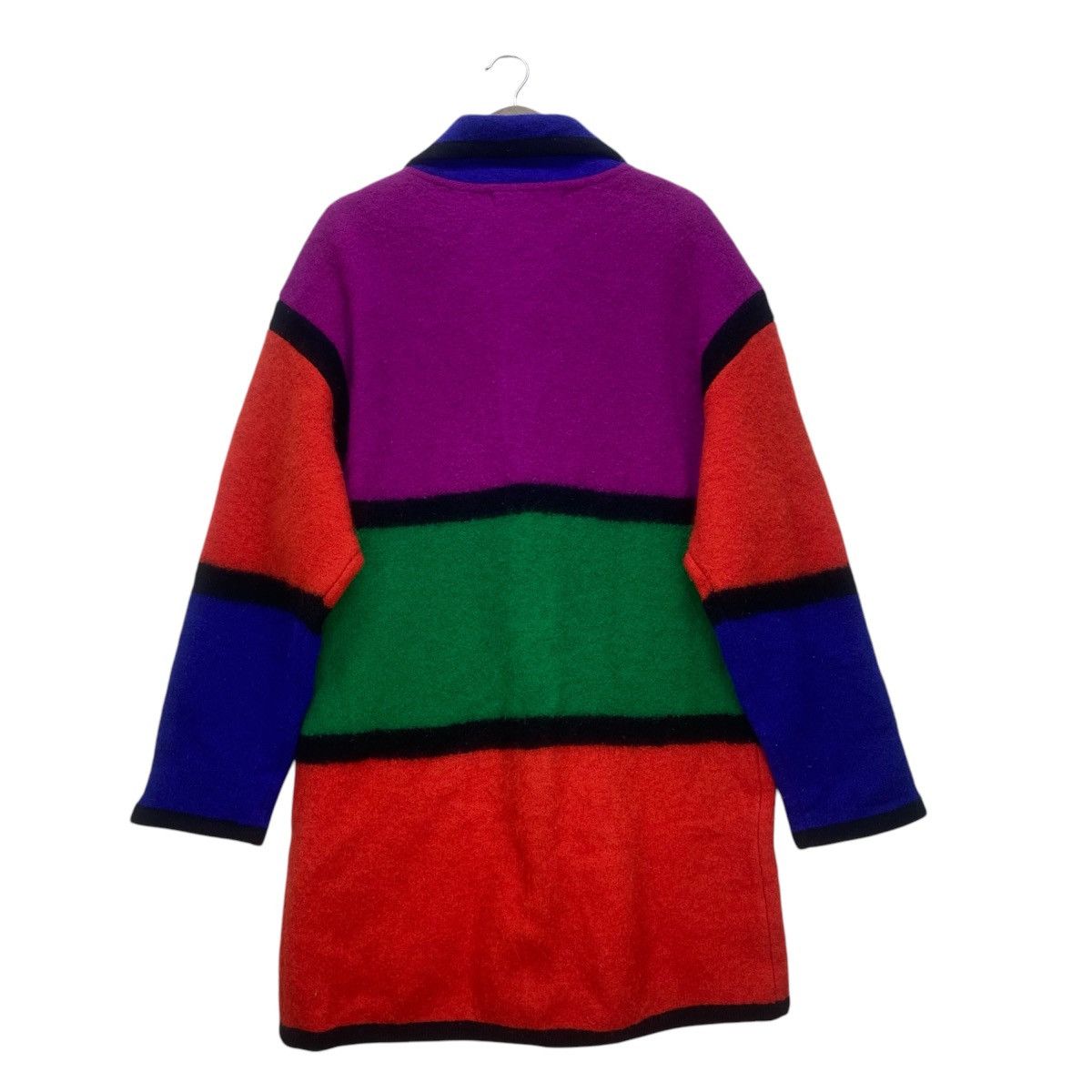Japanese Brand 🔥I.B Diffusion Sport ColorBlock MultiColor Boiled Wool Coat Size M / US 6-8 / IT 42-44 - 3 Thumbnail