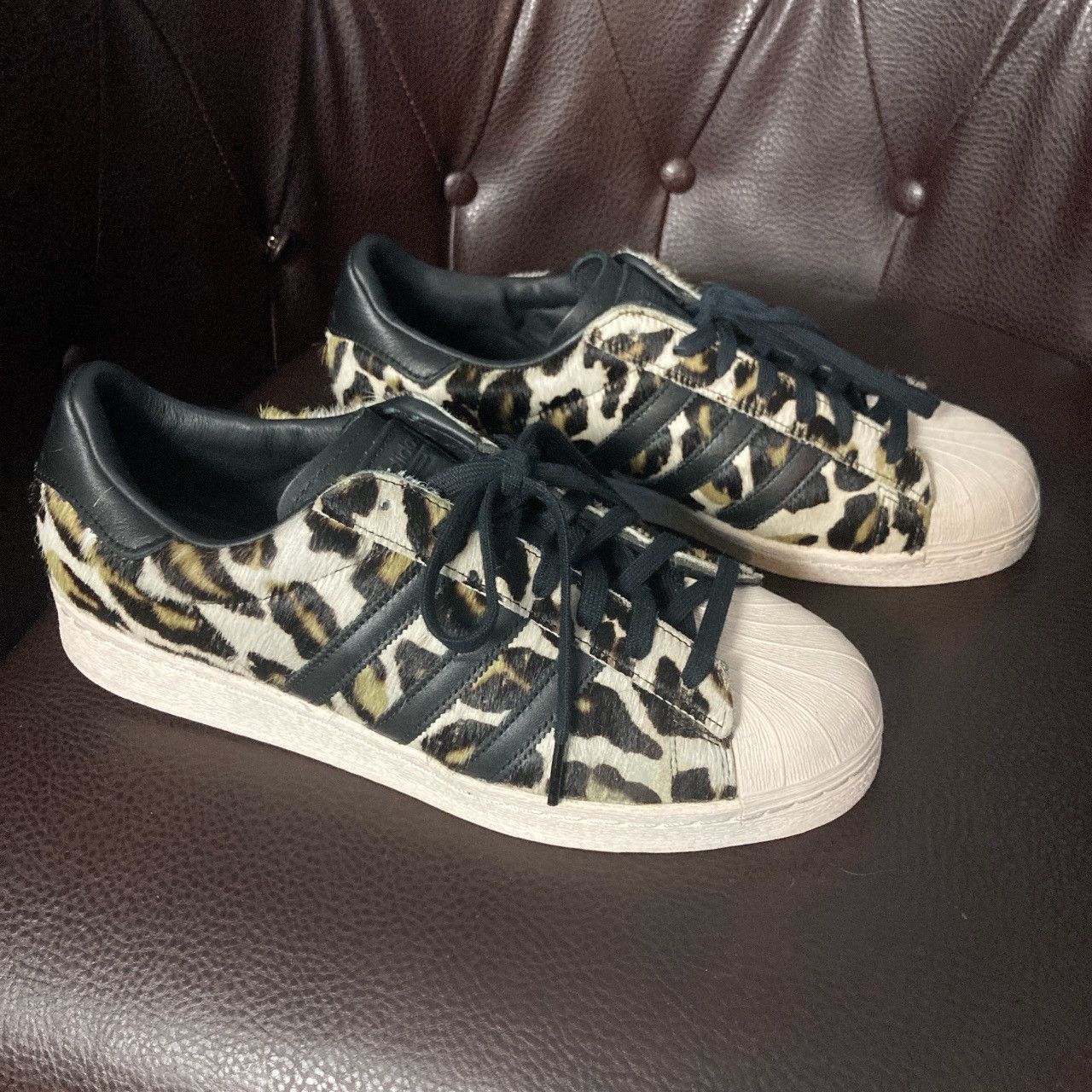 Adidas Adidas Originals Superstar 82 Leopard Size US 10.5 / EU 43-44 - 3 Thumbnail