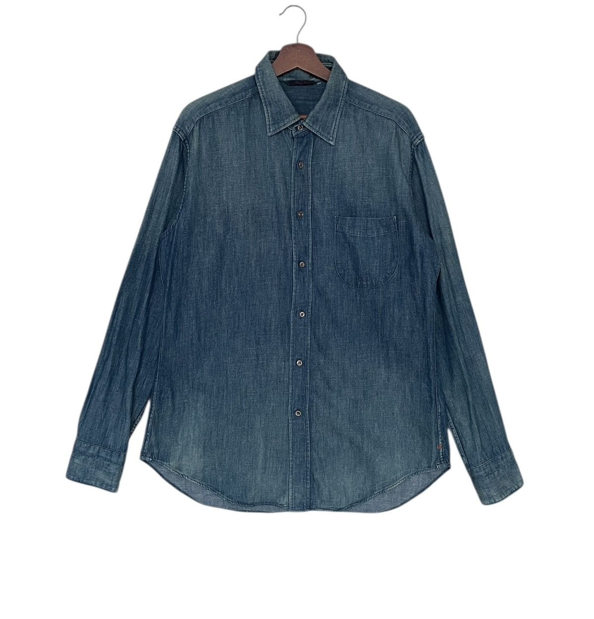 45rpm Vintage Japanese Brand 45rpm Denim Shirt 2000s Size US S / EU 44-46 / 1 - 1 Thumbnail