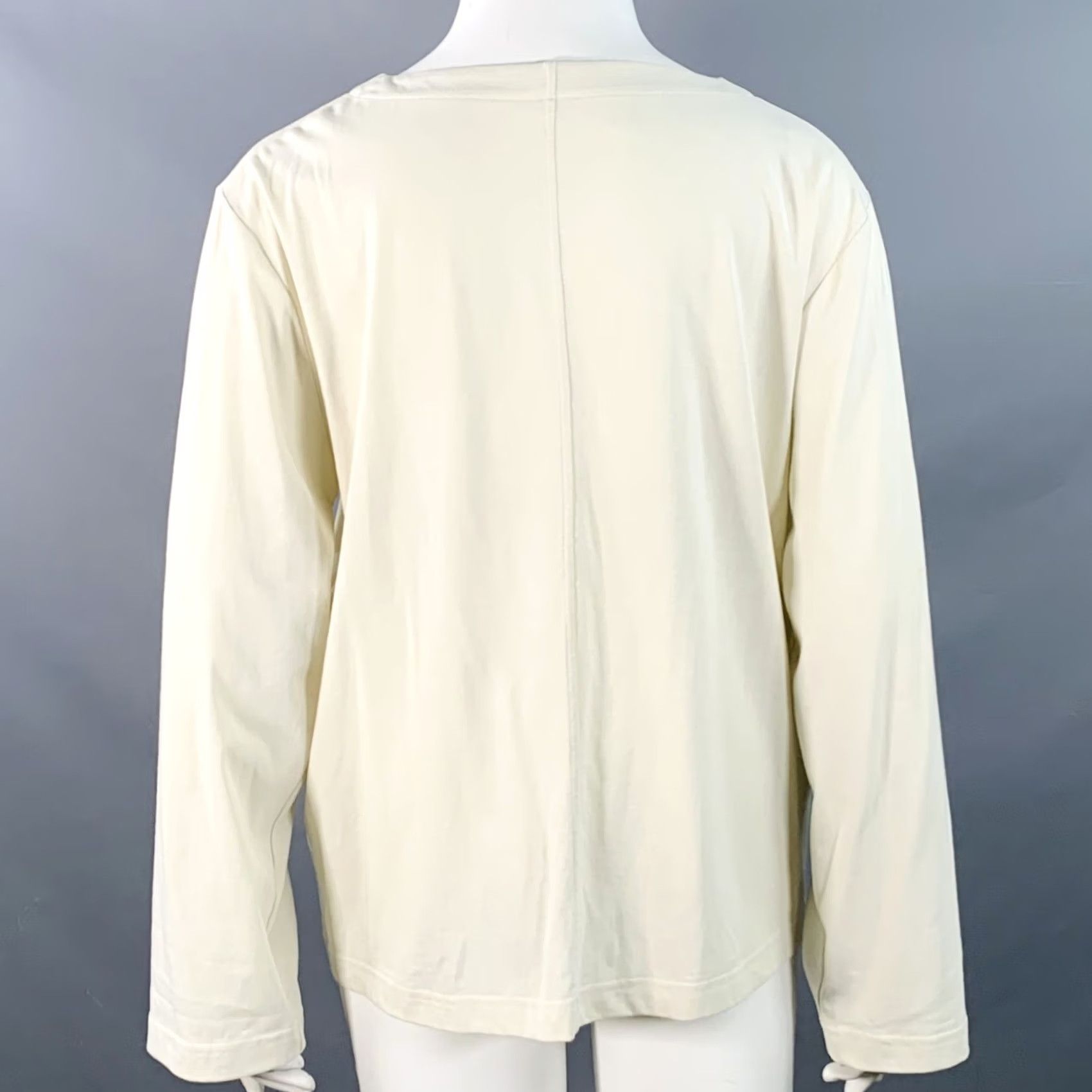 The Row THE ROW Size L Beige Cotton Oversized One Pocket Scoop Neck Pullover Size L / US 10 / IT 46 - 4 Thumbnail