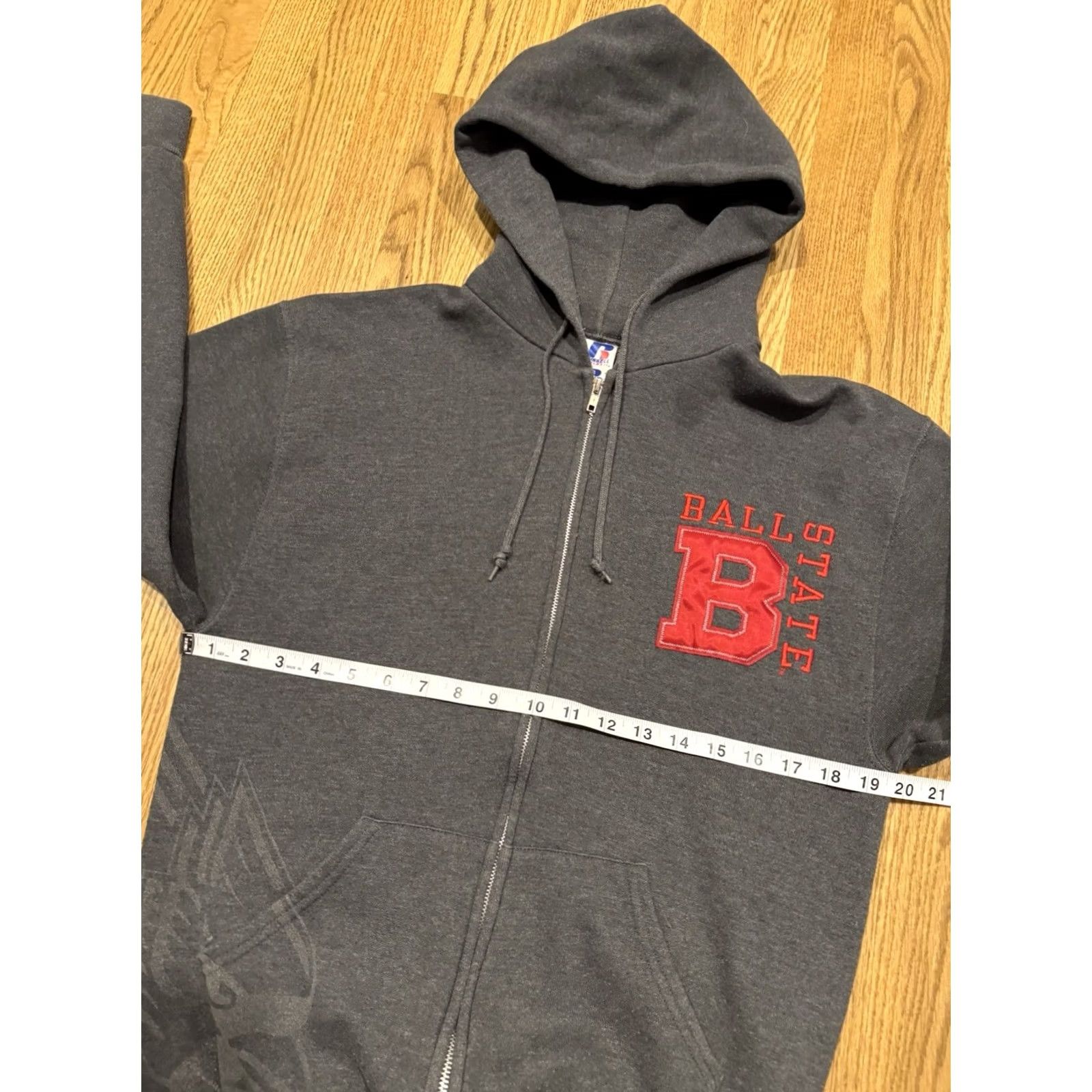 Vintage VINTAGE Russell Hoodie Sweatshirt Shirt University Gray Full Zip Men’s S Pocketed Y2K VTG Size US S / EU 44-46 / 1 - 3 Thumbnail