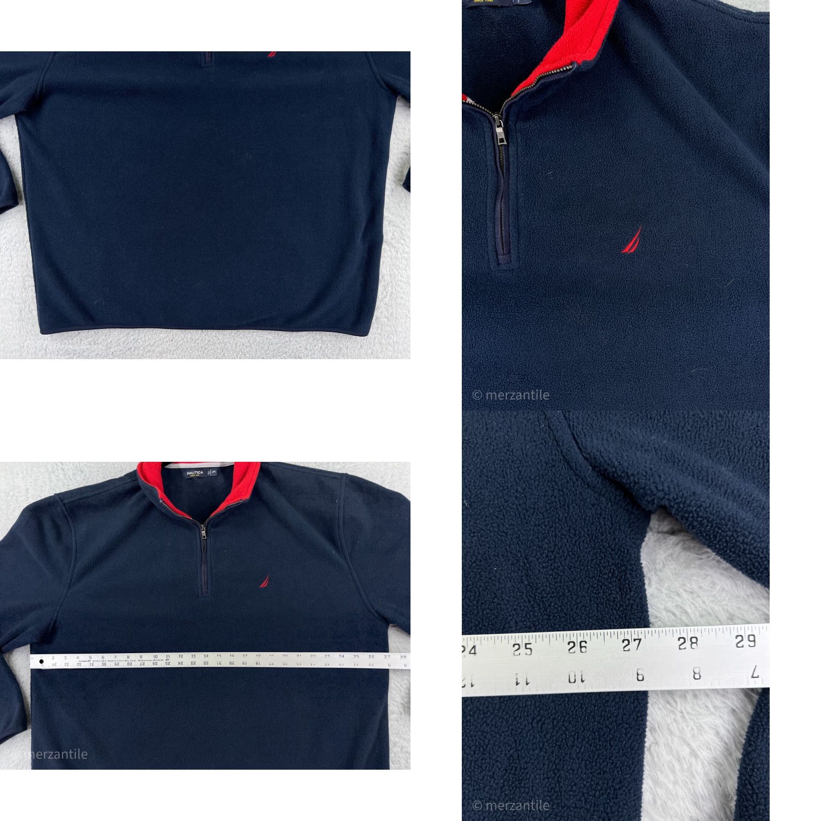 Nautica Nautica Jacket Mens 2XL Blue 1/4 Zip Mock Neck Fleece Poly 100% Zip Windbreaker Casual Outdoor Hiking Sports Dress Size US XXL / EU 58 / 5 - 8 Thumbnail