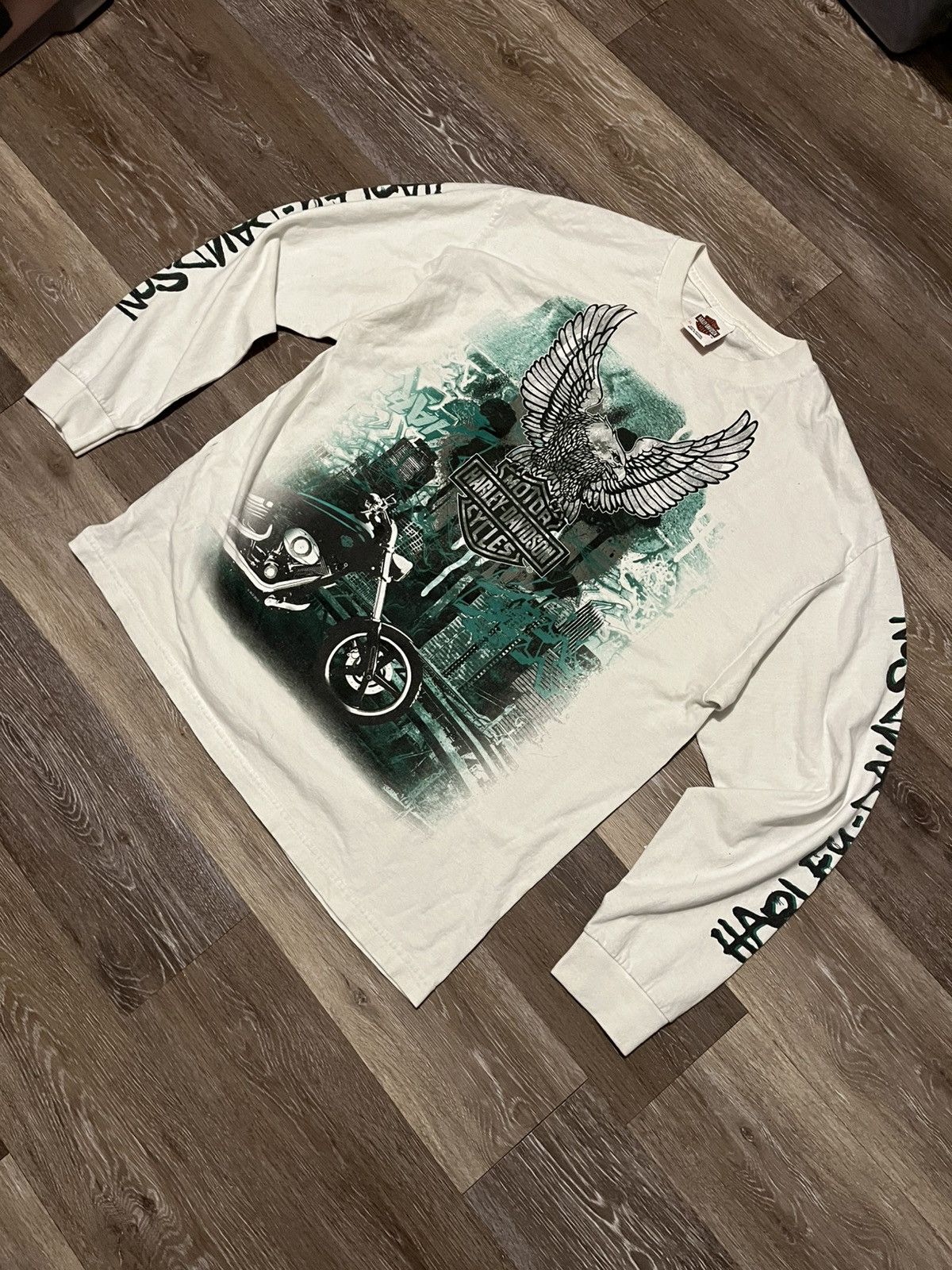 Harley Davidson Y2K 2000s Harley Davidson L/S Tee Size US XL / EU 56 / 4 - 3 Thumbnail