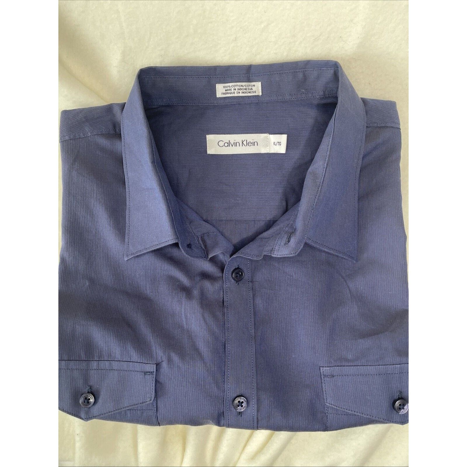 Calvin Klein CALVIN KLEIN Men's Short SLV Button-Front Shirt size XL/ TG Size US XL / EU 56 / 4 - 7 Thumbnail
