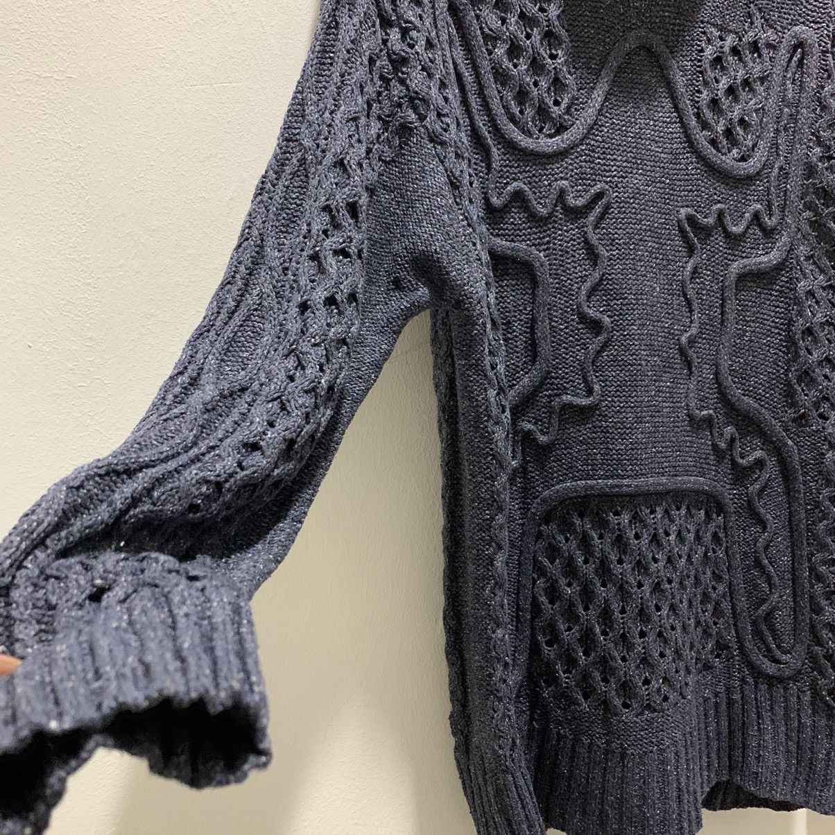 Issey Miyake 🪬 RARE PLANTATION CABLE KNIT CROCHET Size US M / EU 48-50 / 2 - 8 Thumbnail