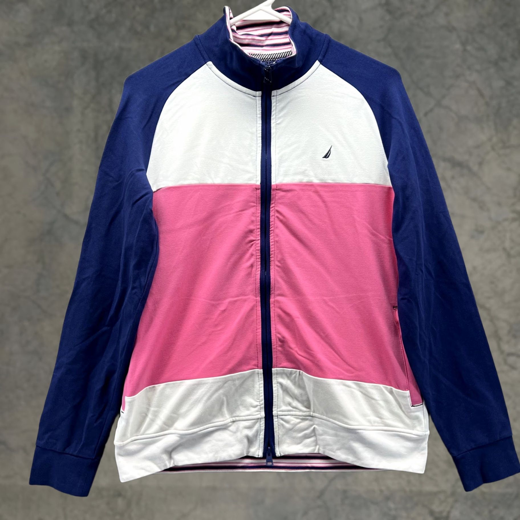 Nautica Nautica Jacket Womens Medium Multicolor Colorblock Full Zip Track Stretch Top Size M / US 6-8 / IT 42-44 - 1 Thumbnail