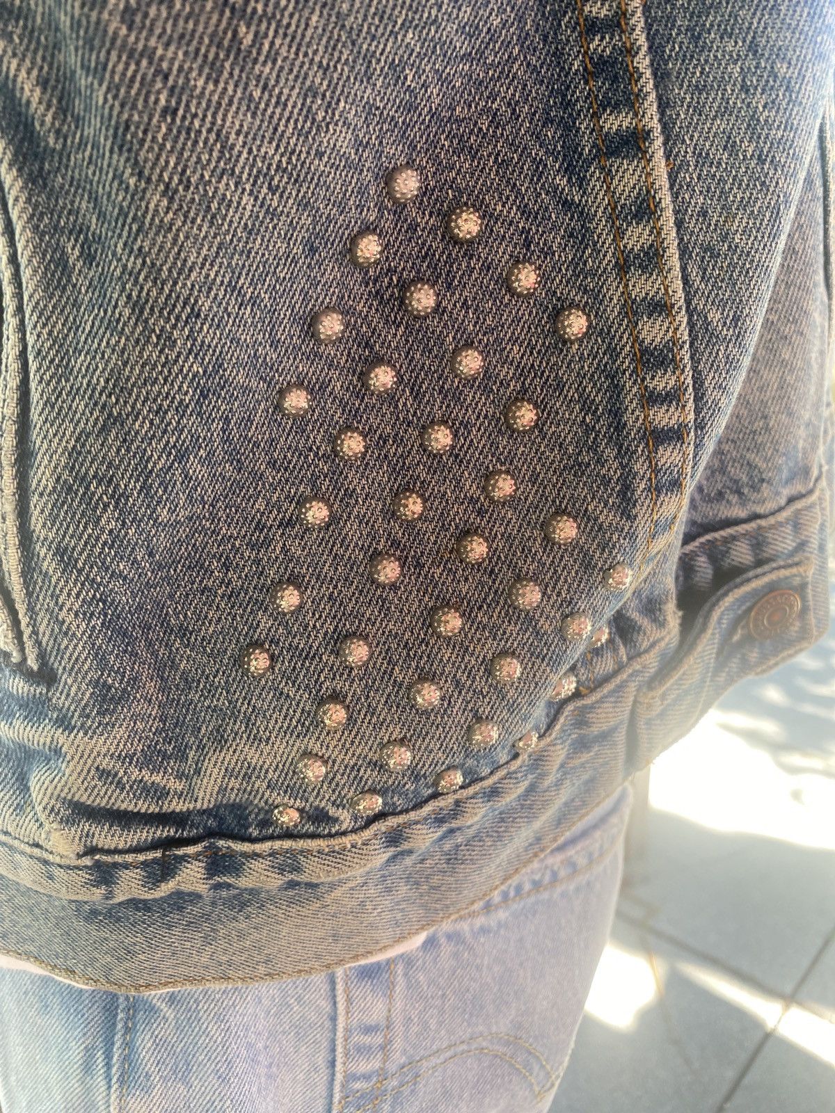 Levi's Vintage Studded Denim Vest Size US M / EU 48-50 / 2 - 13 Thumbnail