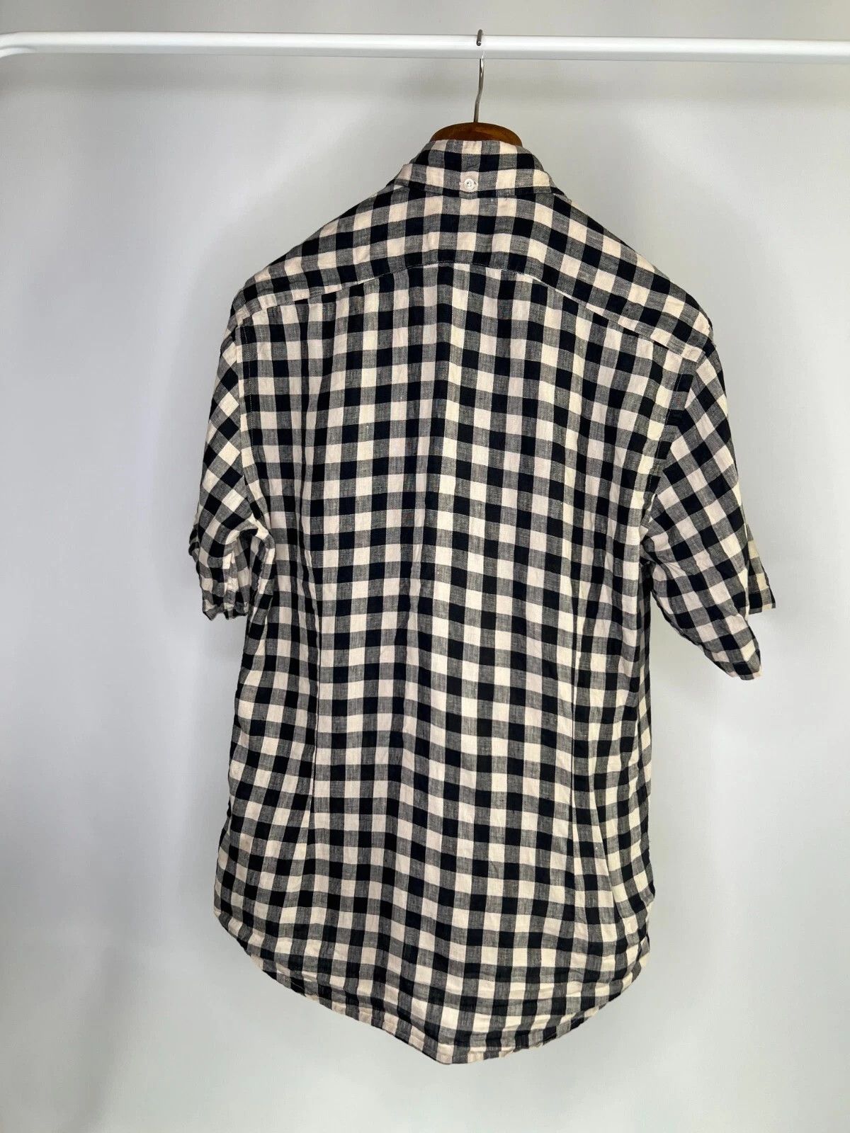 Eton Eton Slim Men's Casual Summer Plaid Linen Short Sleeve Shirt Size US M / EU 48-50 / 2 - 7 Thumbnail