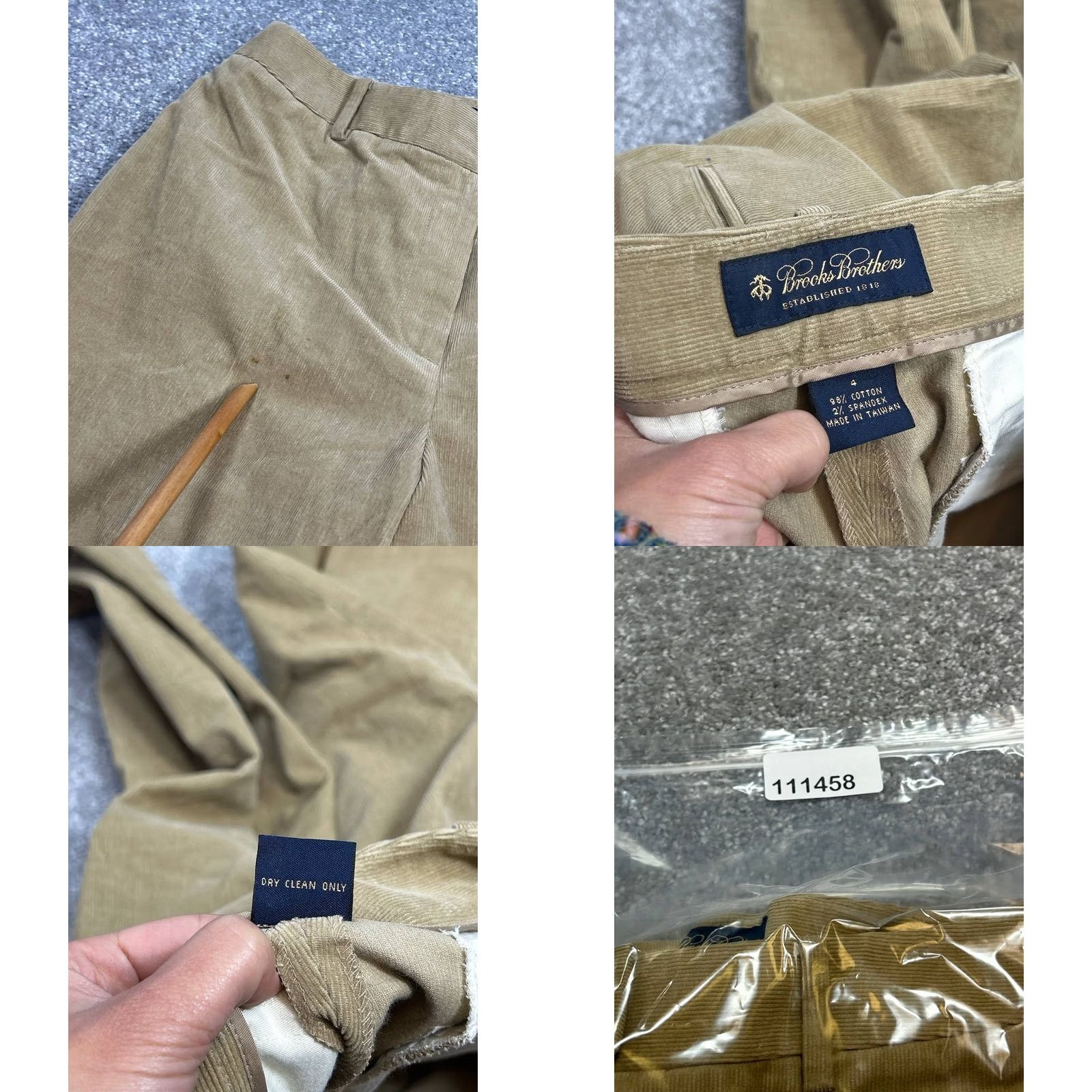 Brooks Brothers Brooks Brother Dress Pants Mens 4 Brown Cotton Stretch Mid Rise Straight Leg Pants Slim Fit Casual Dress Pants Mens Brown Cotton Elastane 4" Size 27" / US 4 / IT 40 - 8 Thumbnail