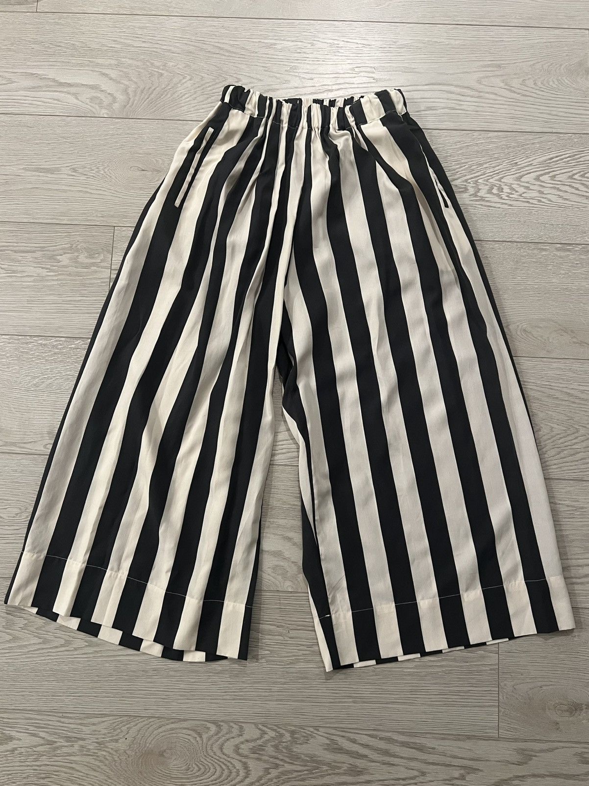 Vintage Muse Stripe Set Wide Pants 100% Lyocell Size 30" / US 8 / IT 44 - 1 Thumbnail