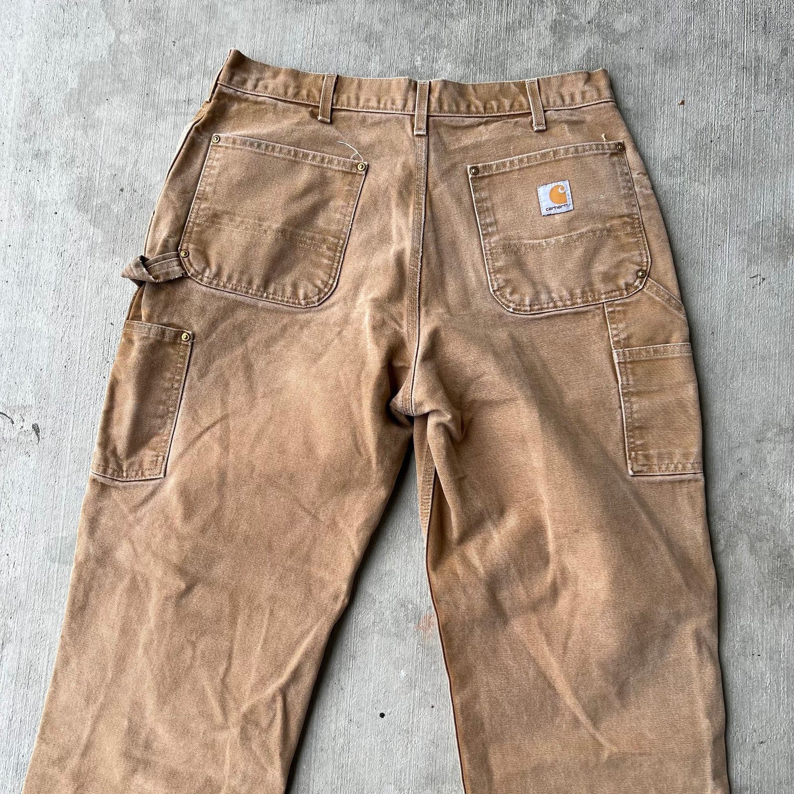 Carhartt × Vintage Carhartt brown double knee work wear carpenter pants Size US 36 / EU 52 - 6 Thumbnail