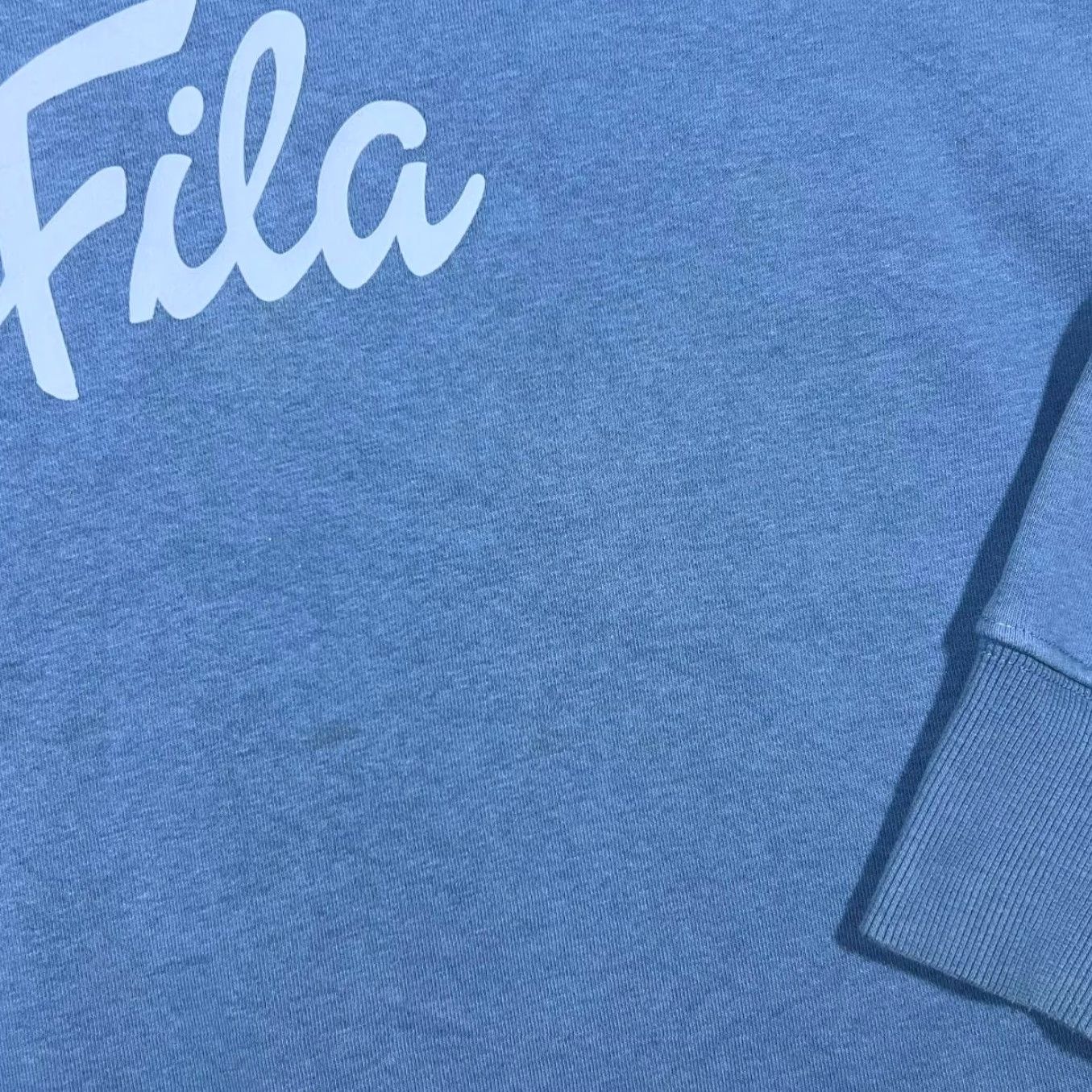 Fila FILA Script Logo Spellout Graphic Blue Crewneck Sweatshirt Women L Size Size L / US 10 / IT 46 - 6 Thumbnail