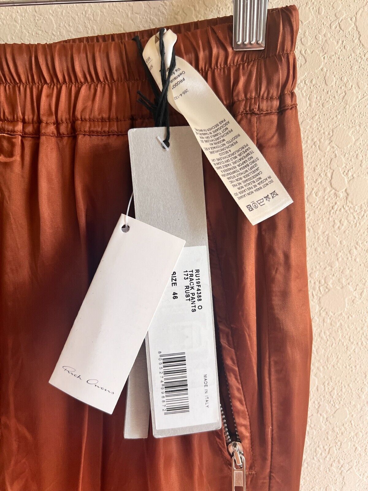 Rick Owens Mens Rick Owens Rust Pants 100% Cupro New with Tags Size US 32 / EU 48 - 10 Thumbnail