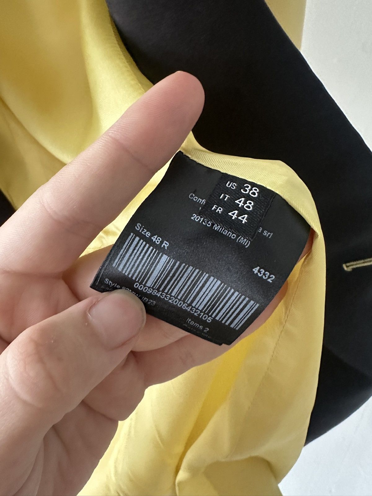 Calvin Klein 205W39NYC × Raf Simons Calvin Klein 205w39nyc Raf Simons Baby Yellow Tuxedo Jacket Size 48R - 6 Thumbnail