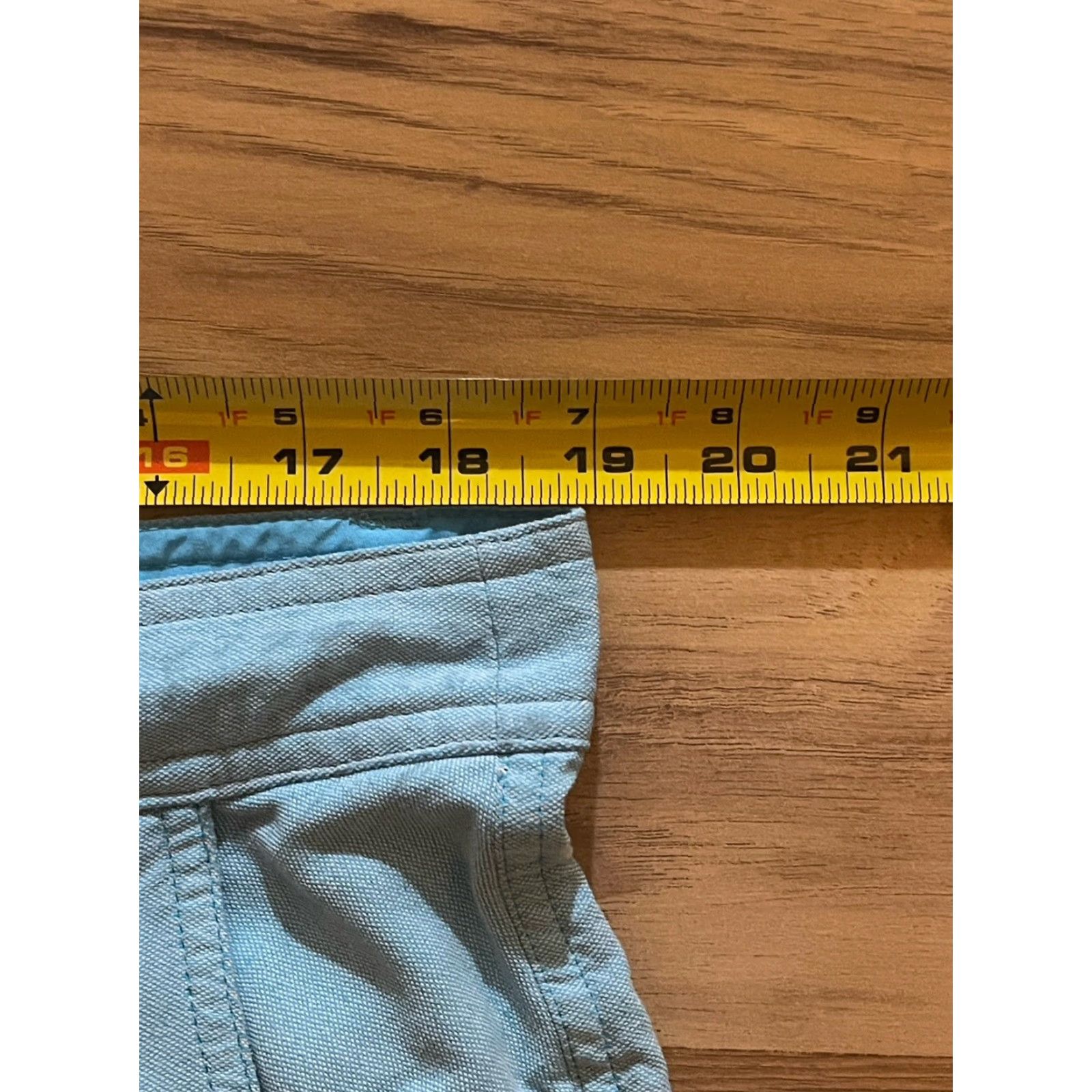 Lululemon Lululemon Athletica Shorts Men 38 Light Blue 10.5" Inseam Stretch LM7406S Button Closure Flat Front Solid Microfiber Chino 90s Outdoor Preppy Size US 38 / EU 54 - 3 Thumbnail