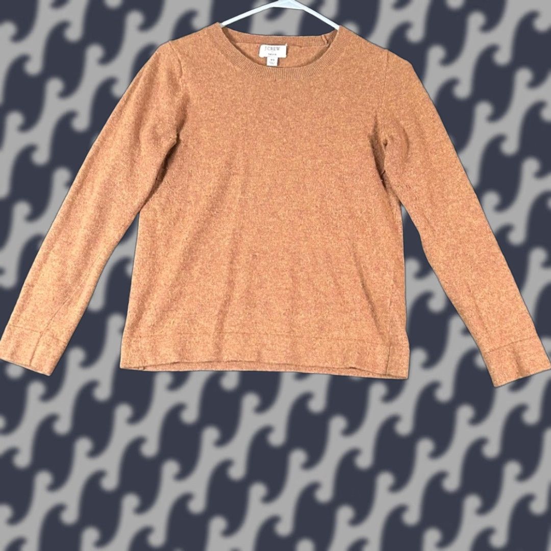 J.Crew VINTAGE? JCrew Teddie Sweater Womens XS Brown Cotton Wool Blend Crewneck Pullover M833 Size XS / US 0-2 / IT 36-38 - 1 Thumbnail