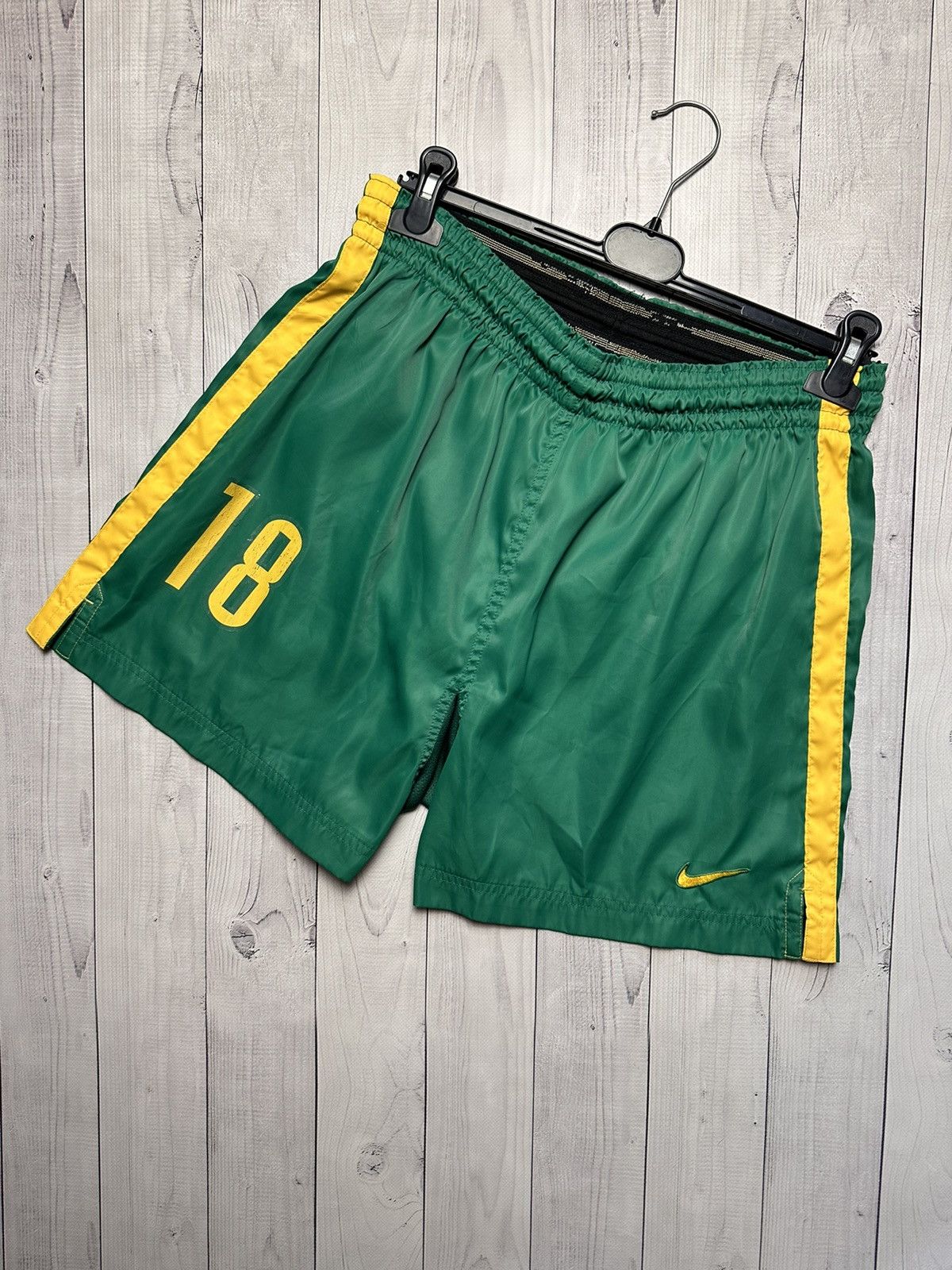 Nike × Vintage Vintage Nike Soccer Shorts Brazil size M logo Size US 32 / EU 48 - 1 Thumbnail