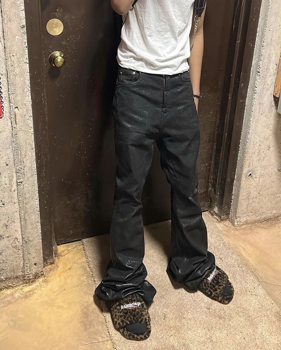 Rick Owens Rick Owens DRKSHDW Waxed Bolan Bootcut Denim | Grailed