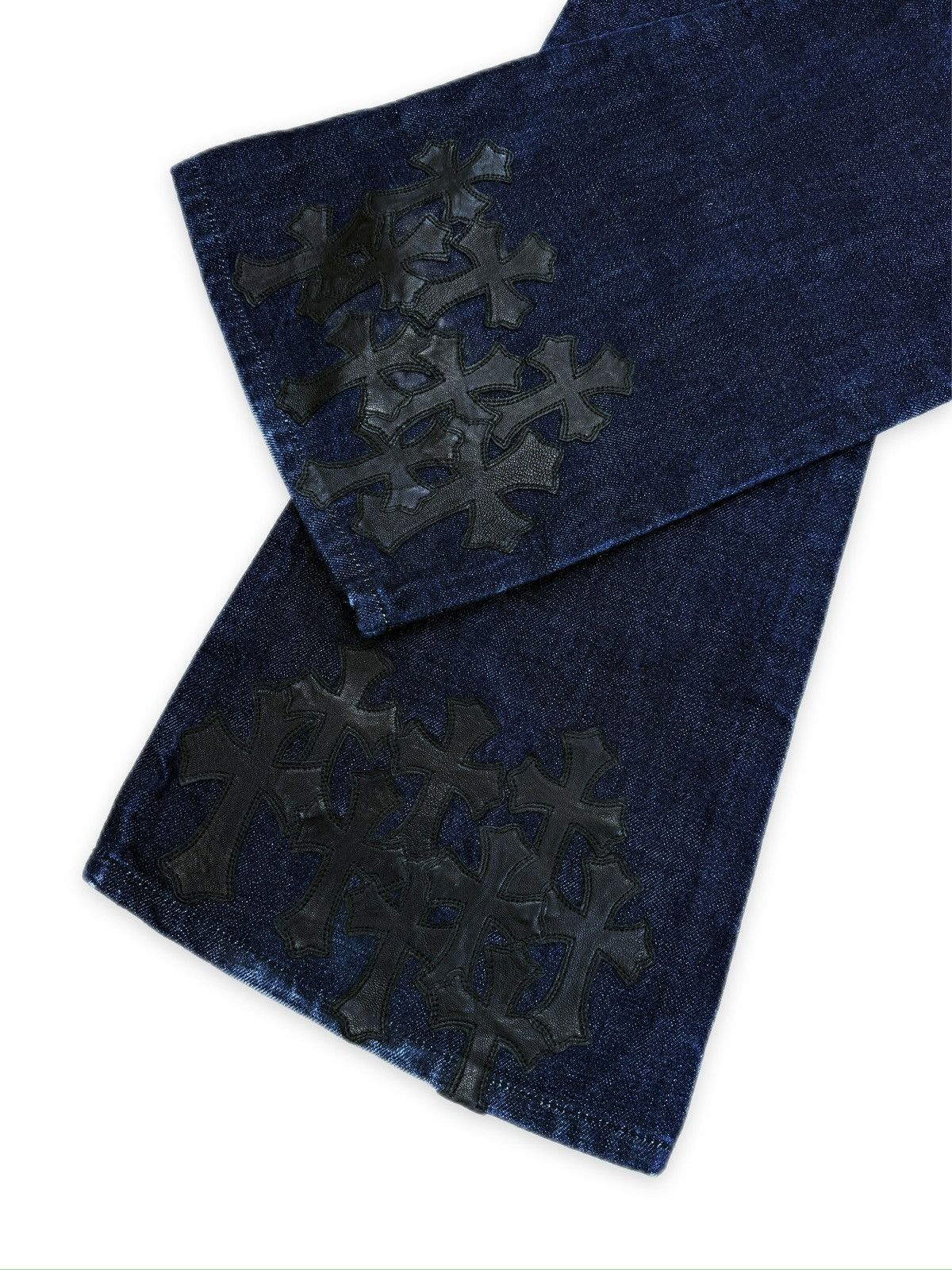 Chrome Hearts Chrome Hearts RICHARD STARK PERSONAL Flared 19 Cross Patch Dark Blue Jeans Size US 31 - 2 Thumbnail