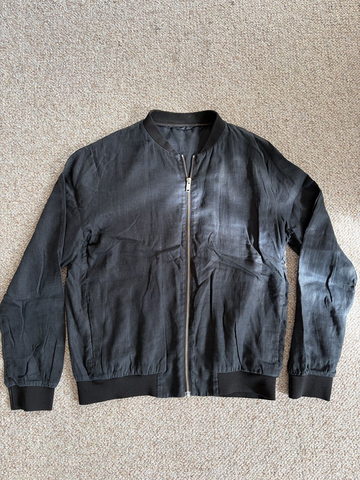 Black linen COS bomber