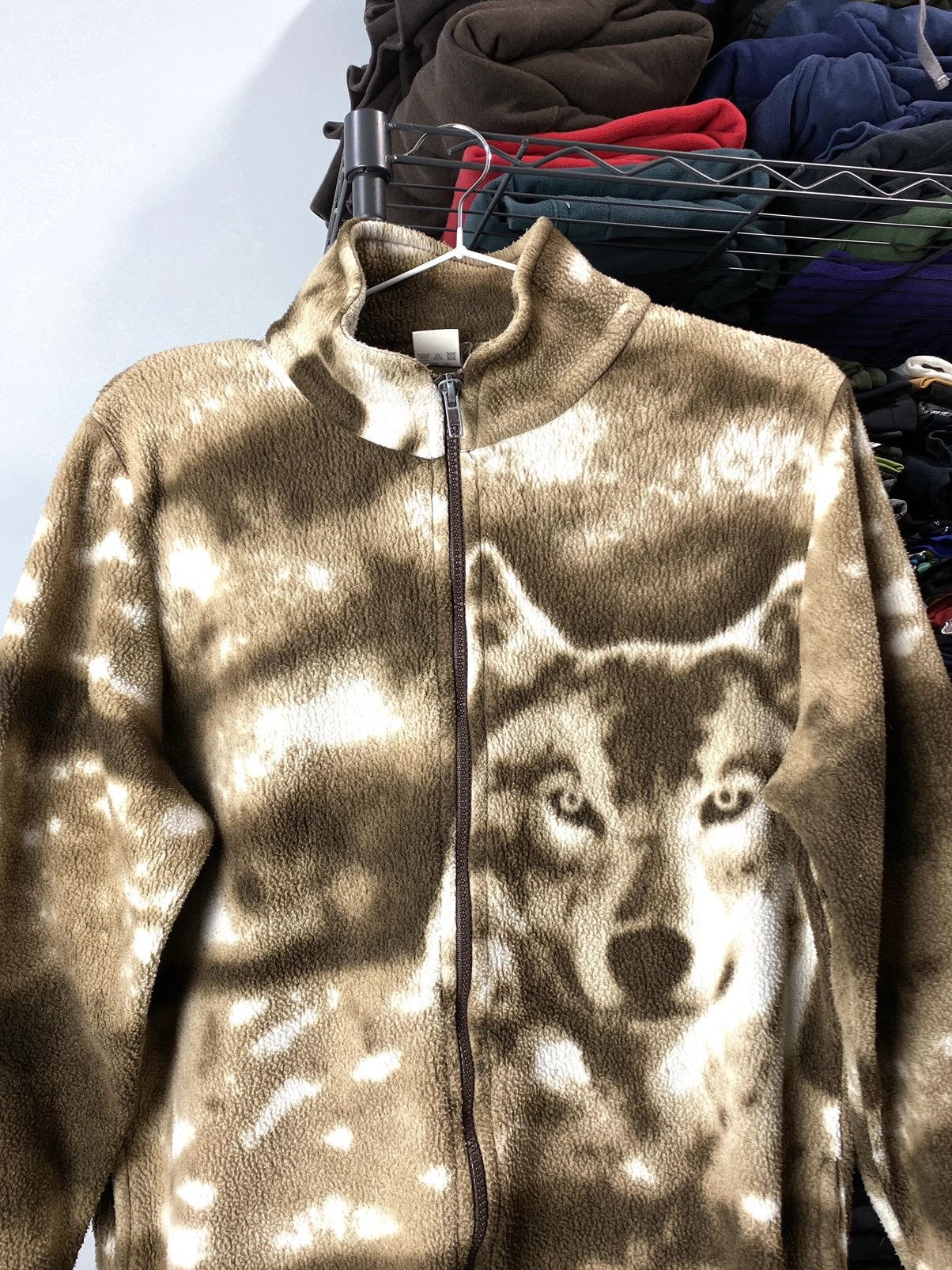 Other 90’s Vintage Wolf Fleece Jacket Vtg Hype Supreme Style Size S / US 4 / IT 40 - 2 Thumbnail