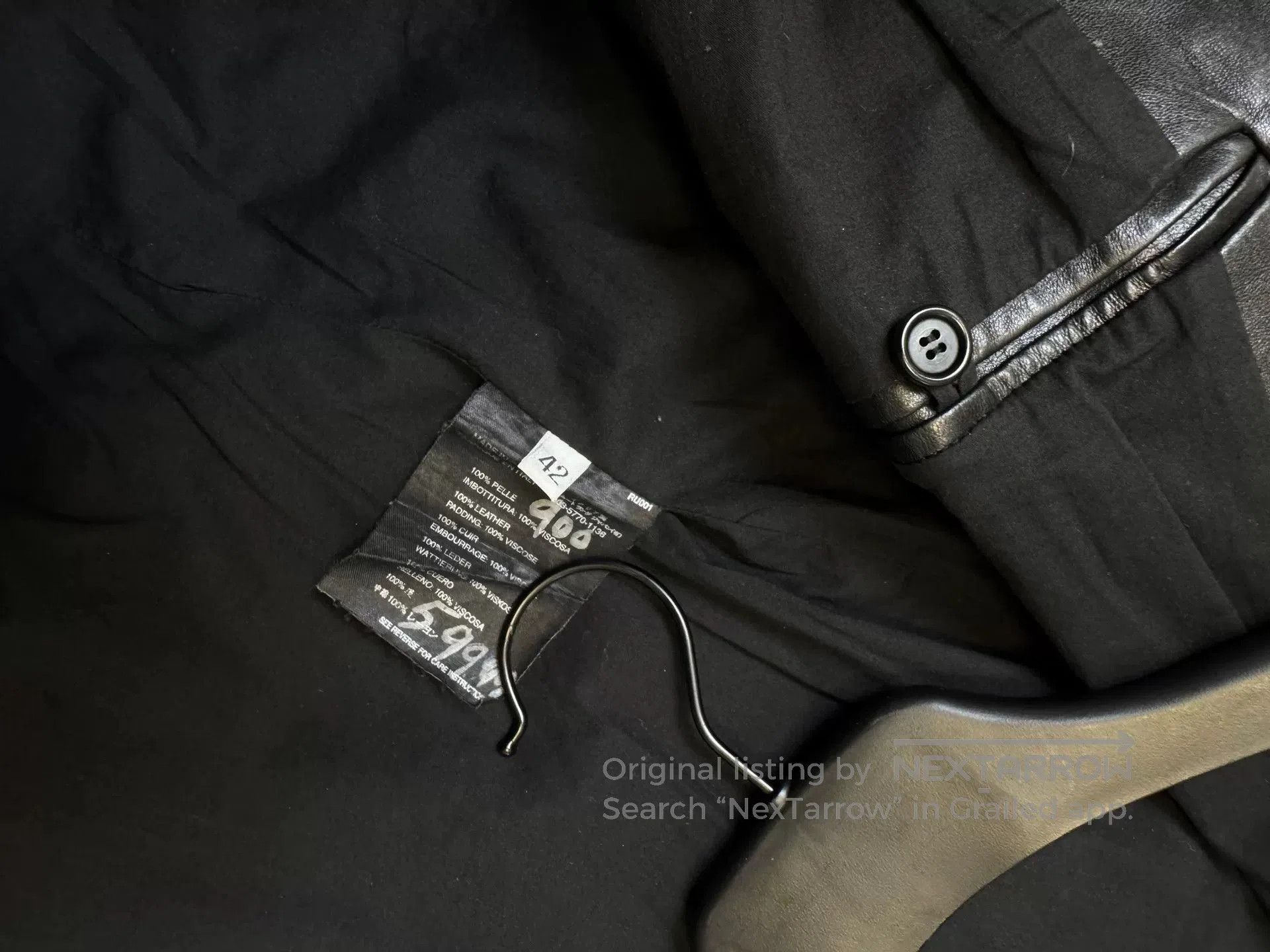 Helmut Lang Helmut Lang 2004 Dragonfly Leather Coat. Size M / US 6-8 / IT 42-44 - 6 Thumbnail