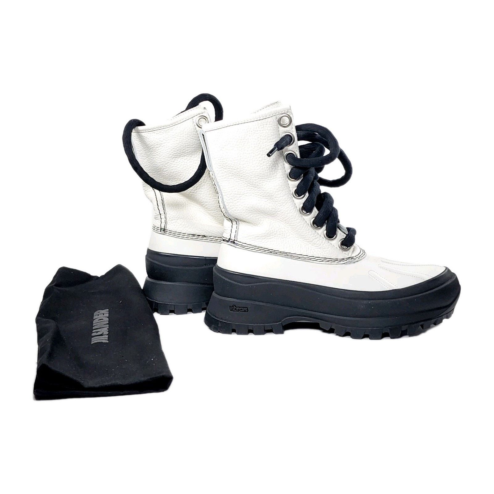 Jil Sander JIL SANDER Leather Combat Boots Mismatch Size. L36 R35 Size US 5 / IT 35 - 8 Thumbnail