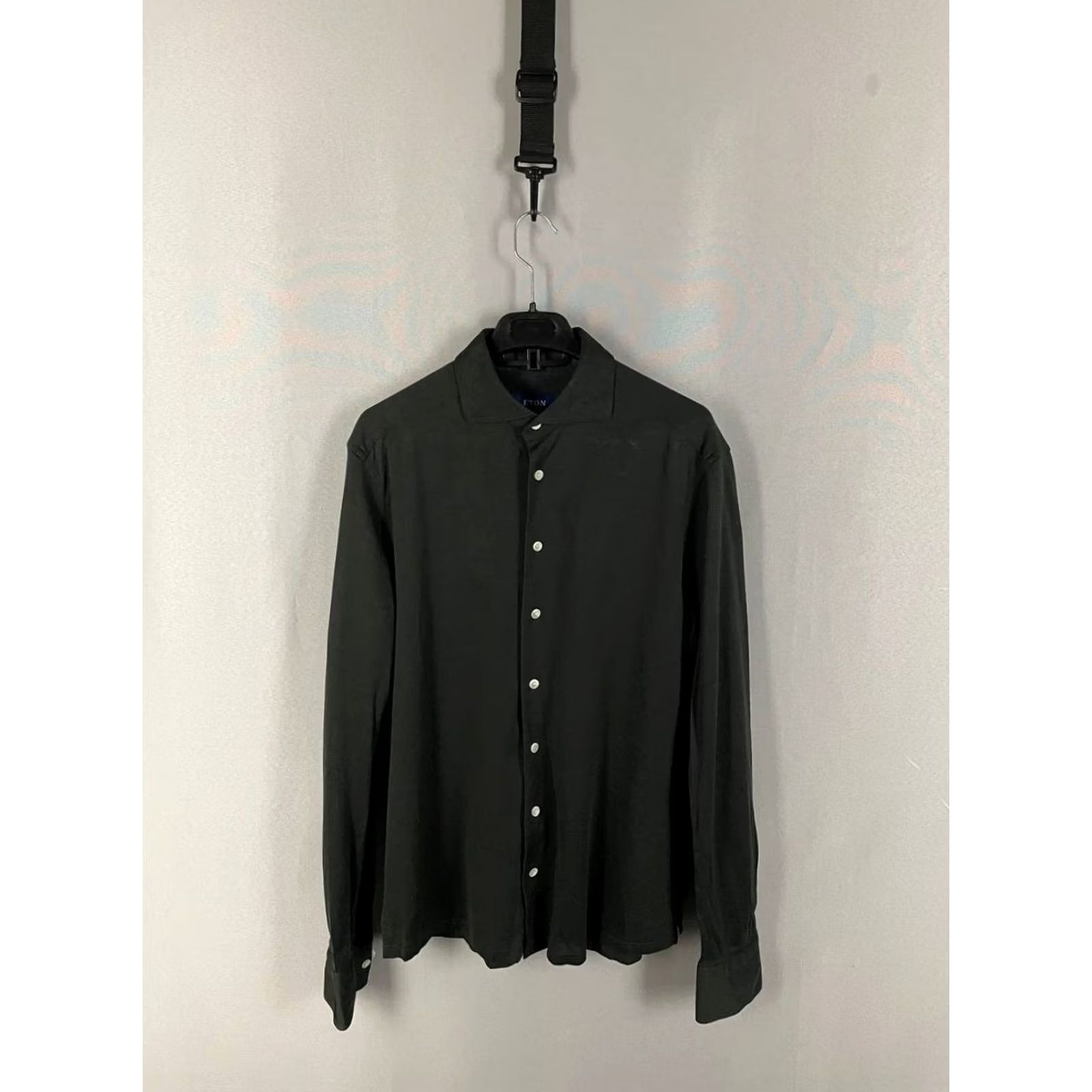 Yves Saint Laurent Saint Laurent Eton Shirt Button-Up Slim Black Cotton L Mens Long Sleeve Casual Shirt Size US L / EU 52-54 / 3 - 2 Thumbnail