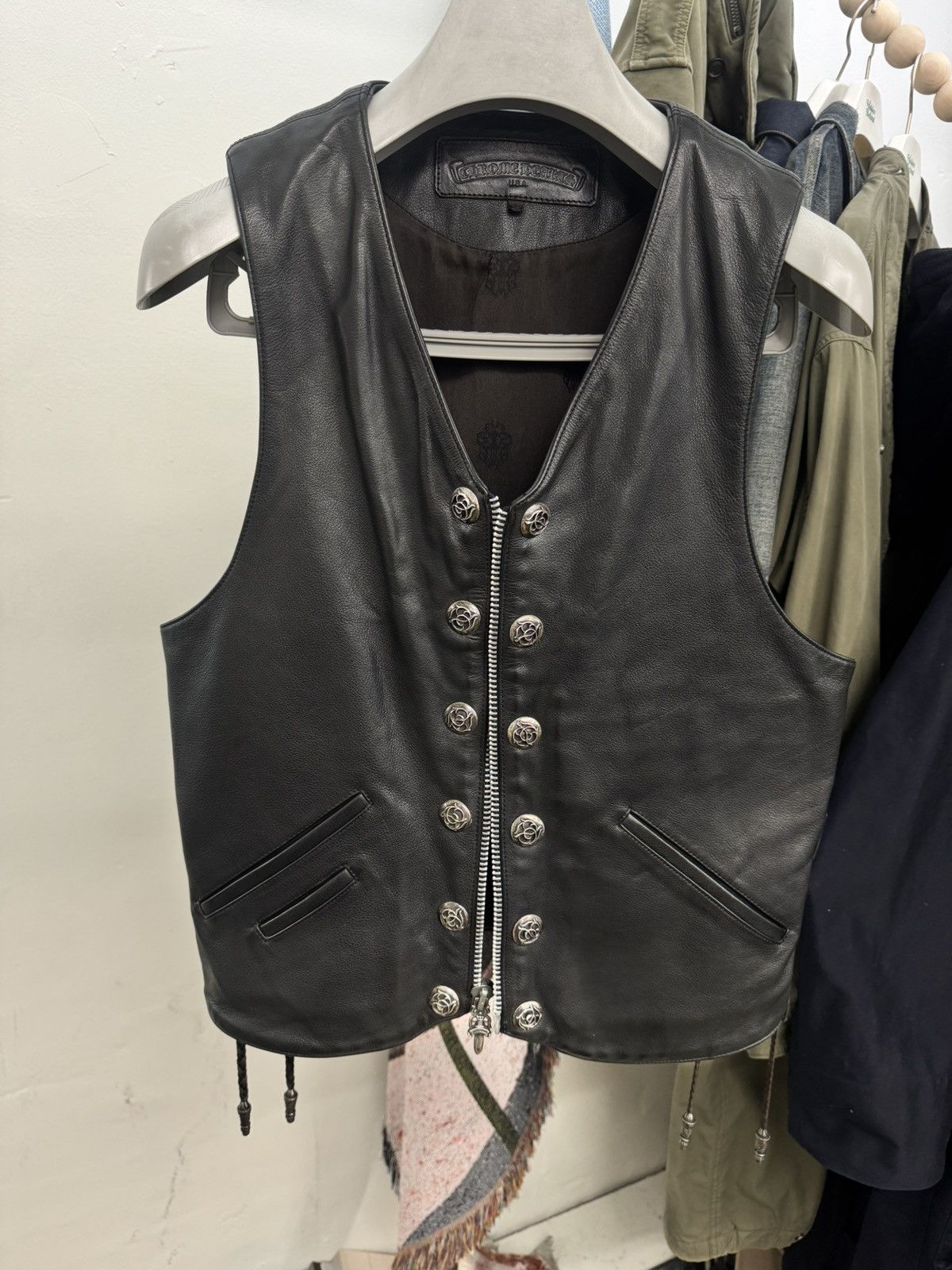 Chrome Hearts Chrome Hearts 90s Vintage 12button Leather Vest Size US L / EU 52-54 / 3 - 1 Thumbnail