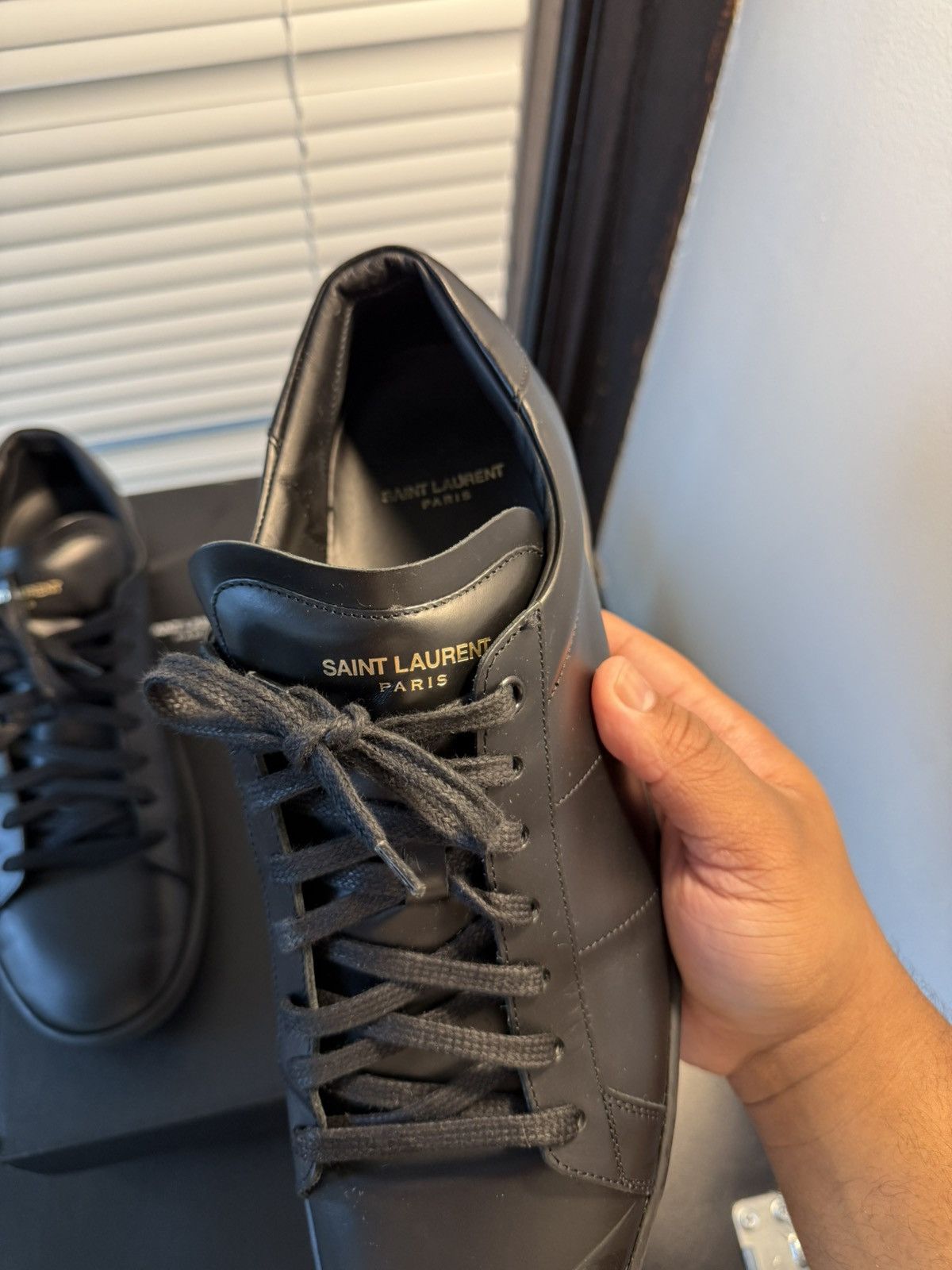 Saint Laurent Paris Saint Laurent Paris Court Classic Sneakers Size 45.5 / 12.5 Size US 12.5 / EU 45-46 - 6 Thumbnail