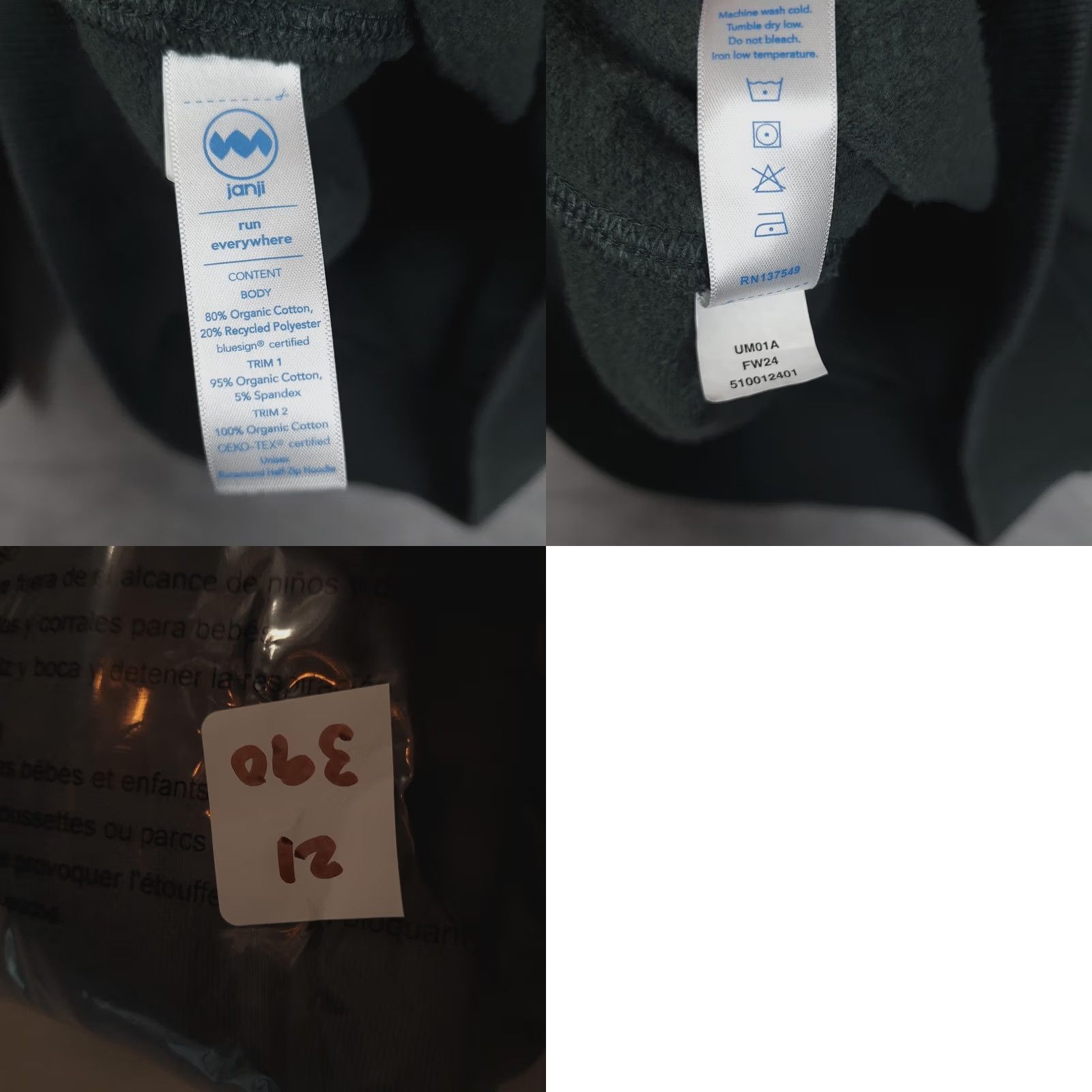Vintage Janji Hoodie Mens S Green Fleece 1/4 Zip Pullover Running Unisex Kangaroo Pocket Zip Front High Neck Winter Size US S / EU 44-46 / 1 - 10 Thumbnail
