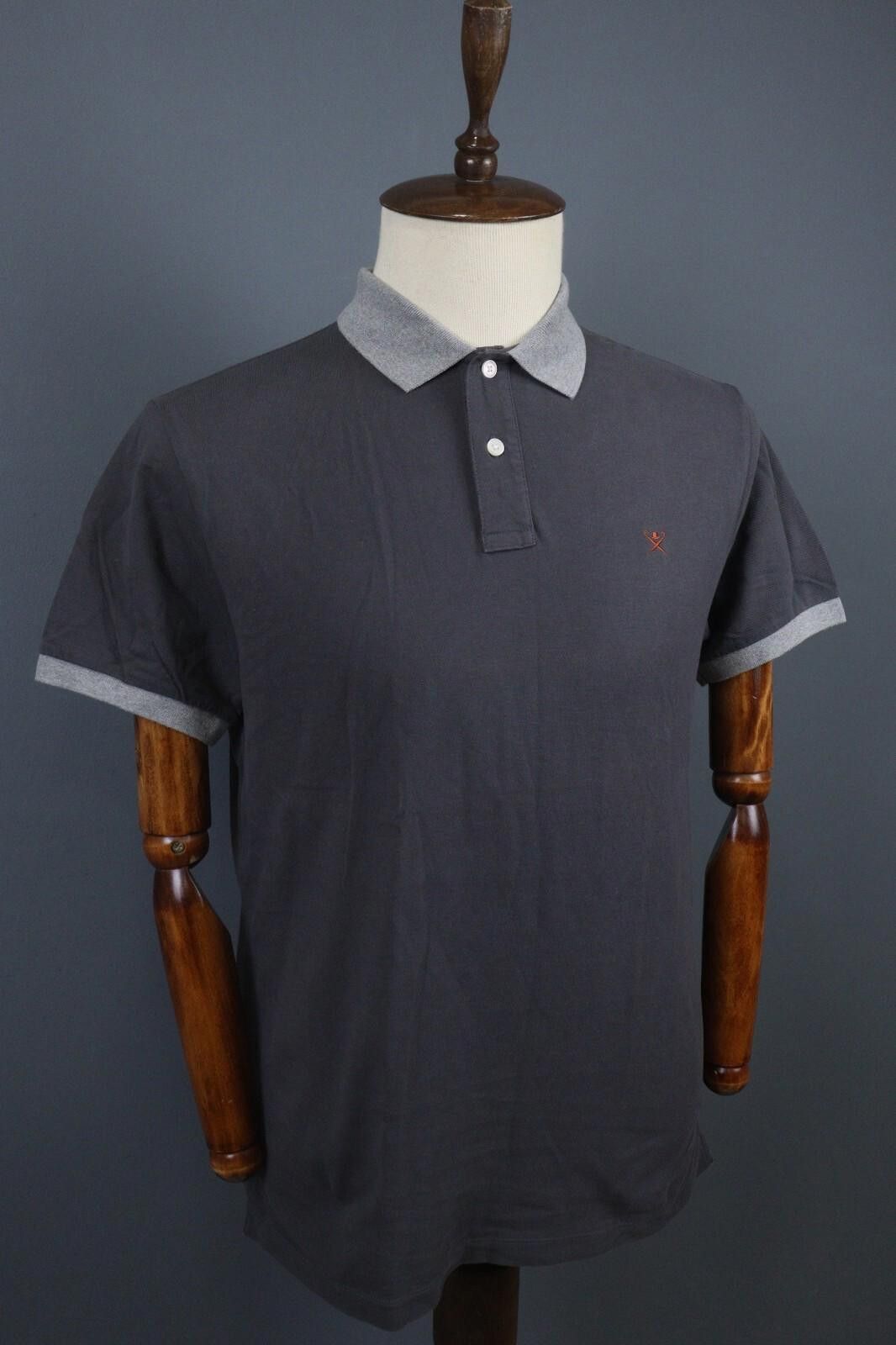 Designer Hackett London Classic Fit Gray Polo Shirt Size M Size US M / EU 48-50 / 2 - 7 Thumbnail