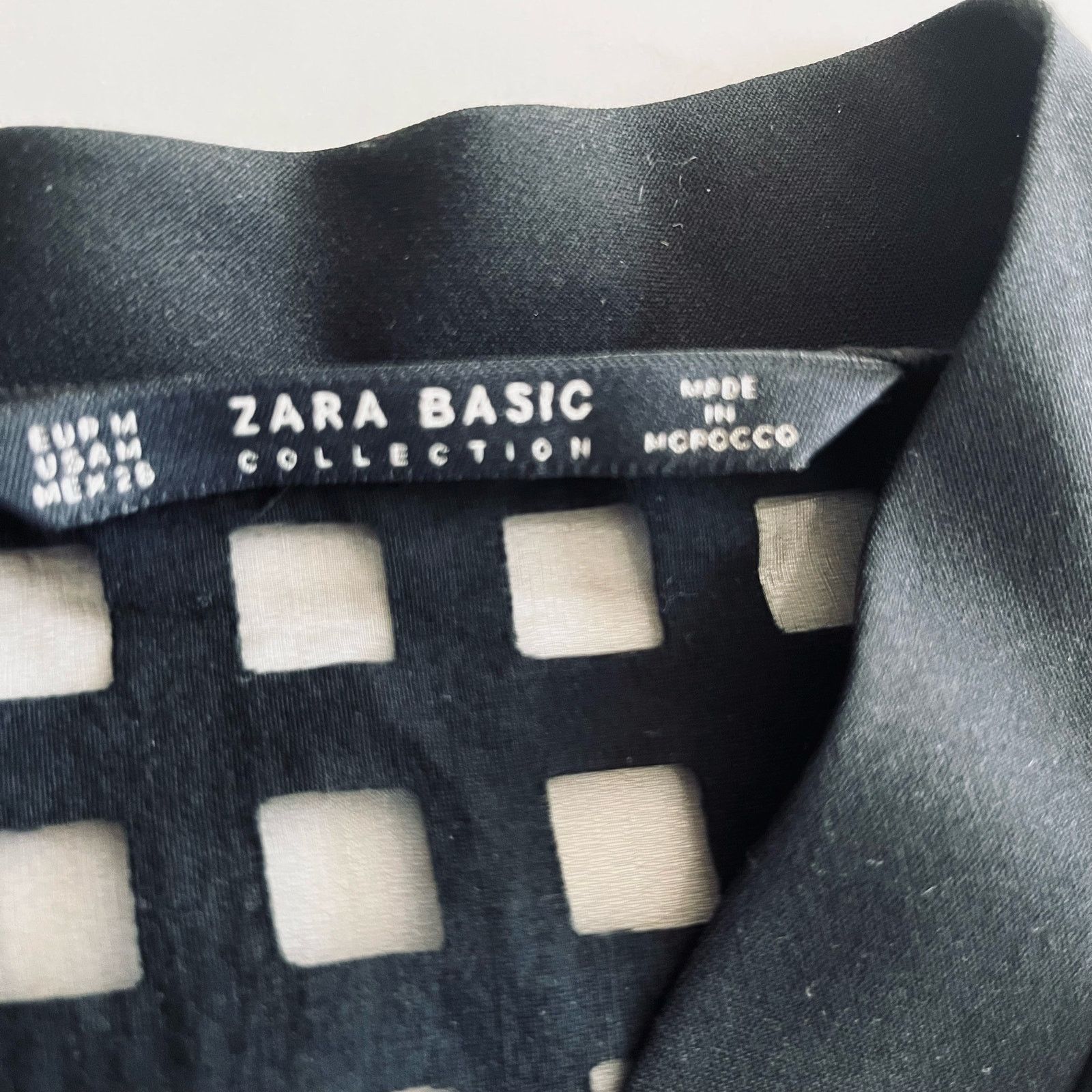Zara Zara Black Window Pane Bomber Semi Sheer Jacket size M Size M / US 6-8 / IT 42-44 - 3 Thumbnail