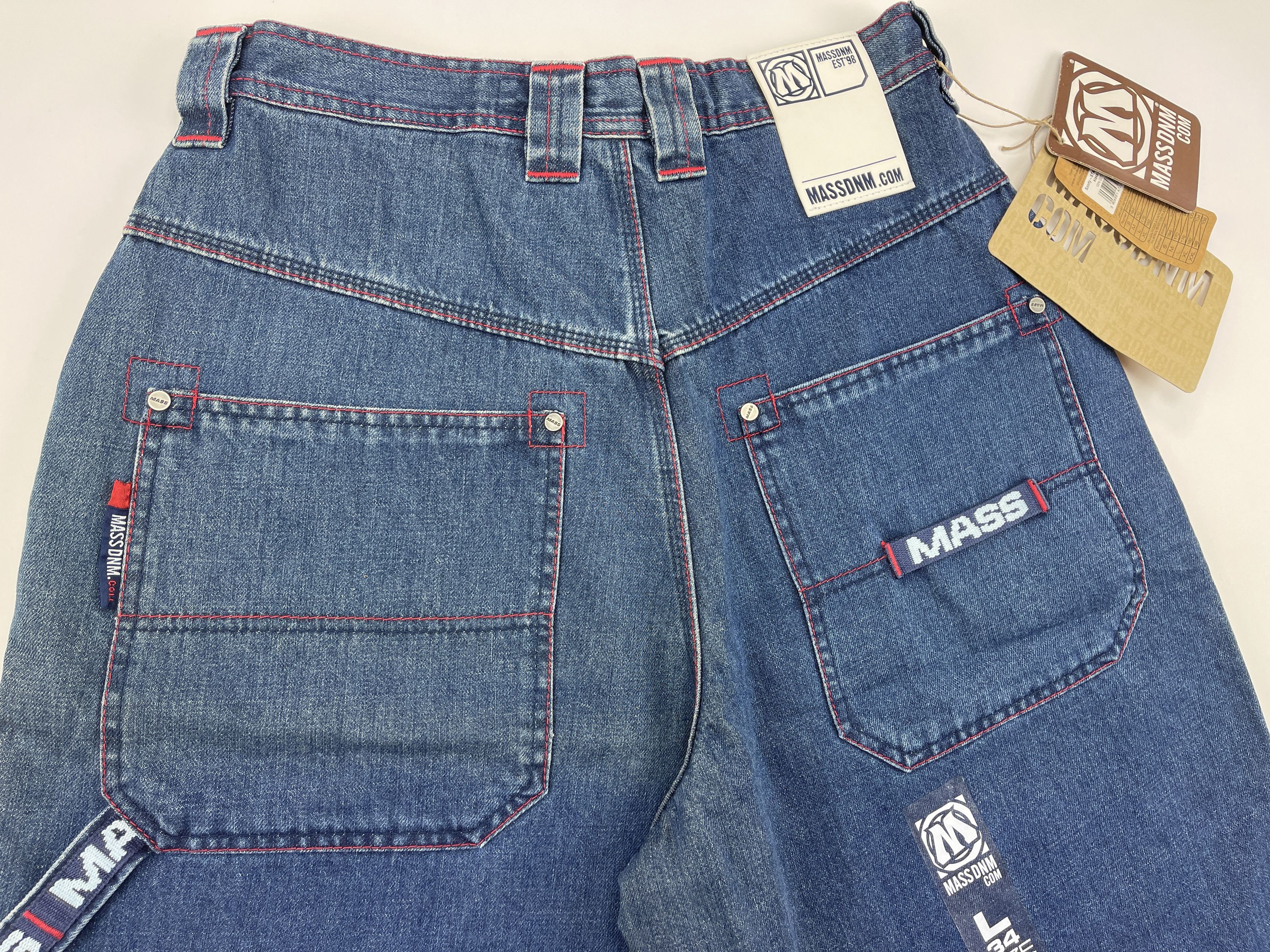 Vintage Mass DNM jeans shorts, vintage hip hop, 90s, skater, size 34 Size US 34 / EU 50 - 5 Thumbnail