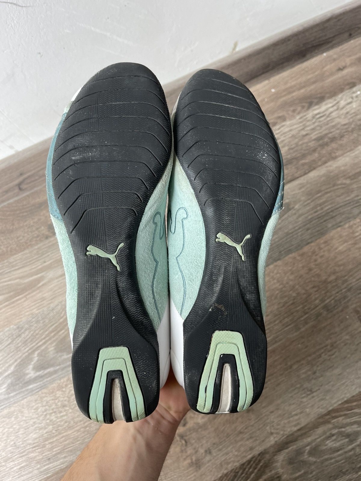 Puma × Vintage vintage puma speed cat racing sneakers sz 7 white/blue woman Size US 7 / IT 37 - 6 Thumbnail